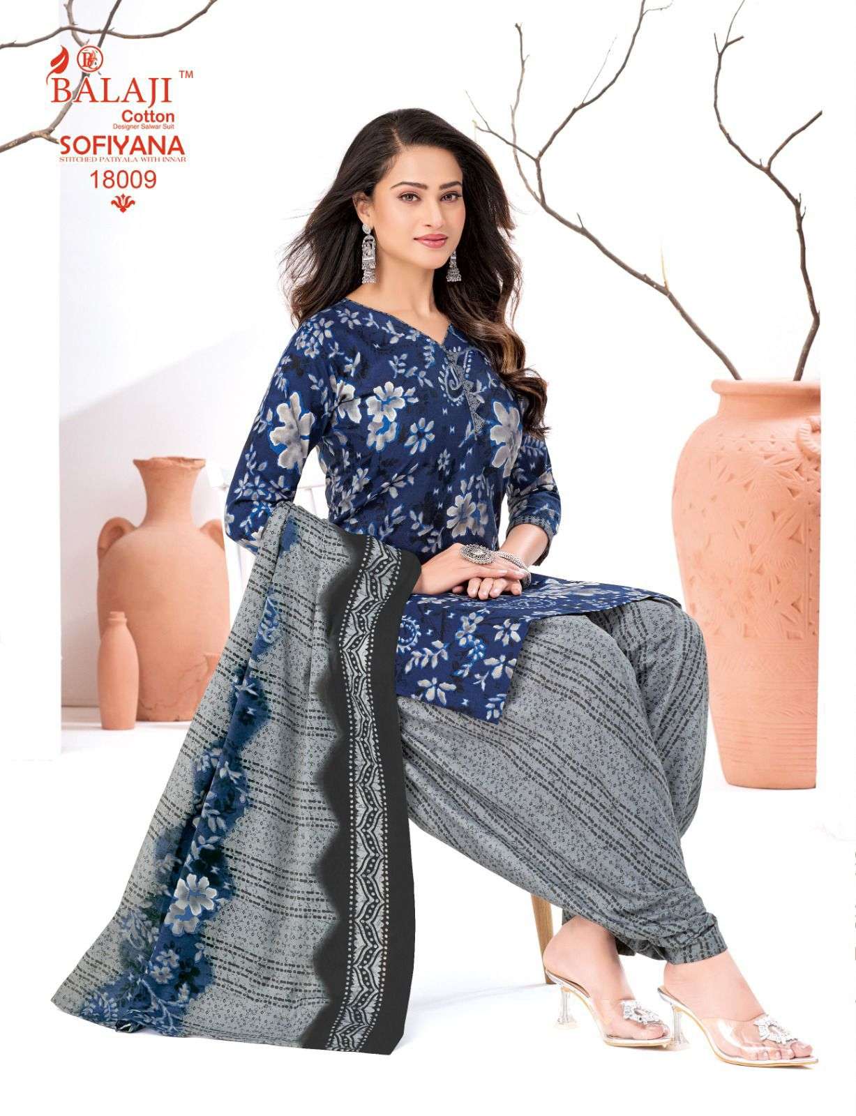  BALAJI COTTON SOFIYANA VOL 18 COTTON READY MADE PATIYALA SUIT
