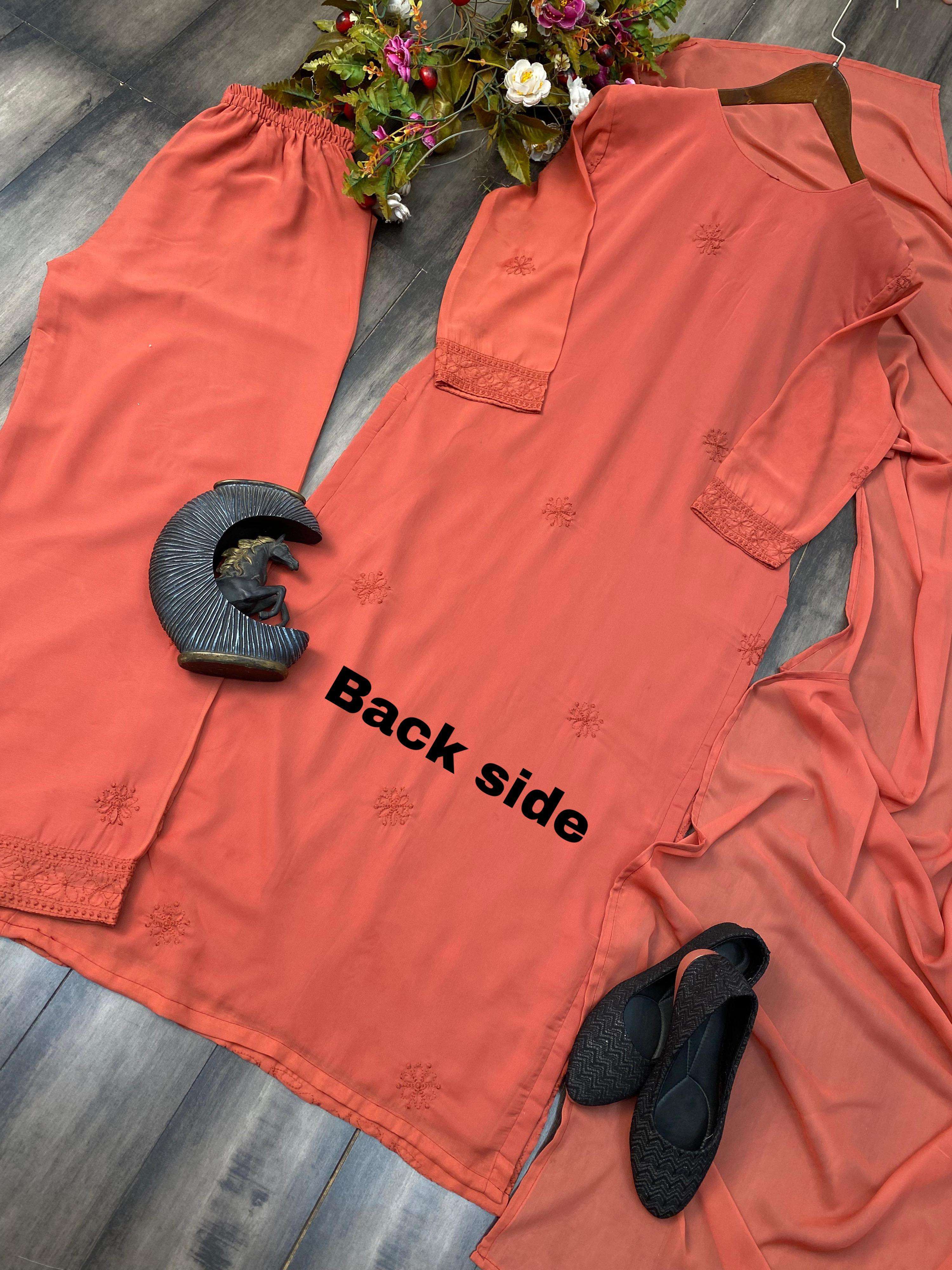 BE 254 GEORGETTE FANCY LUCKNOWI WORKS LADIES PARTY WEAR LADIES SUIT