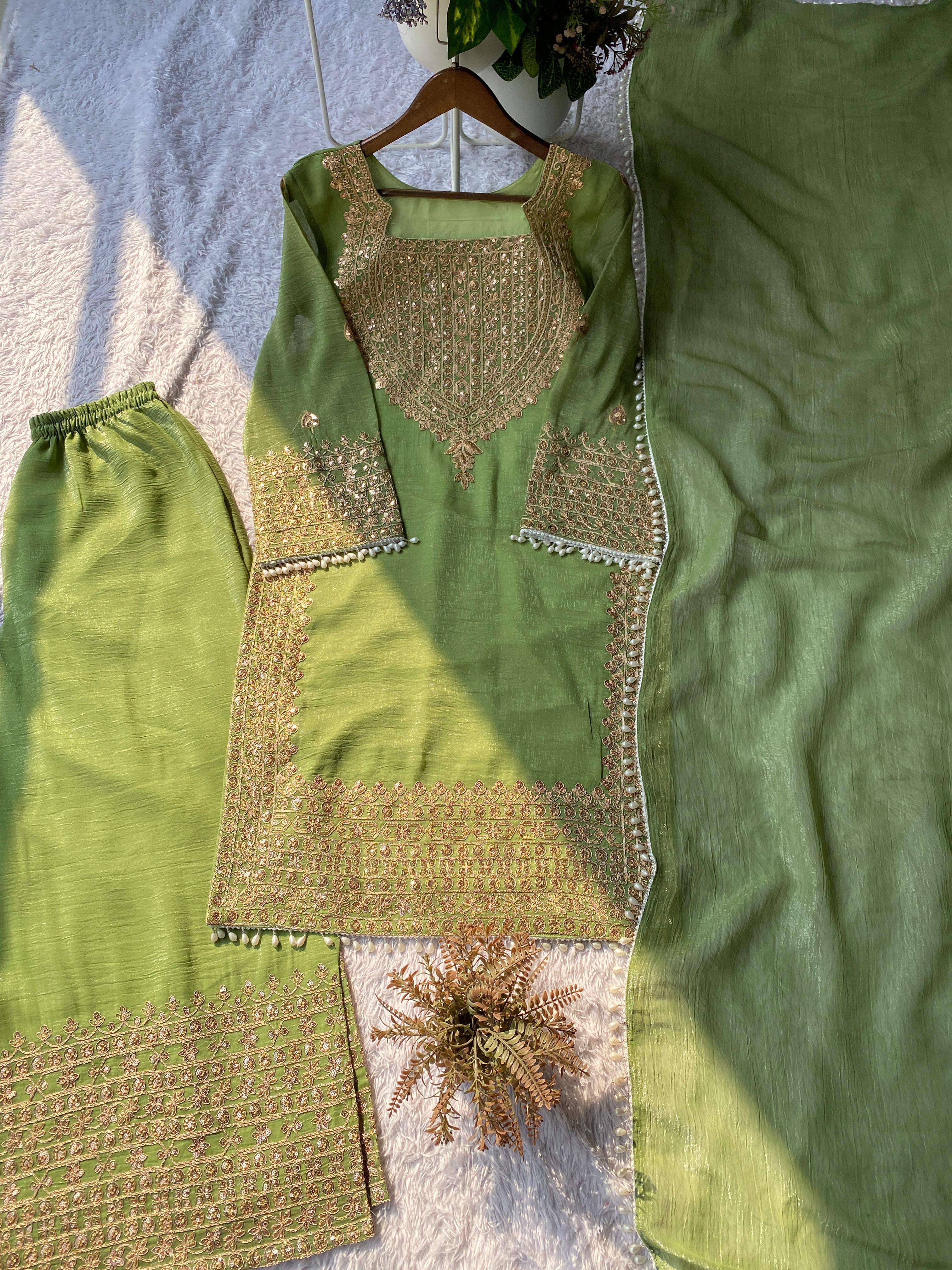 BE 451 SILK DESIGNER PARTY WEAR DESIGNER LOOK LADIES SUIT