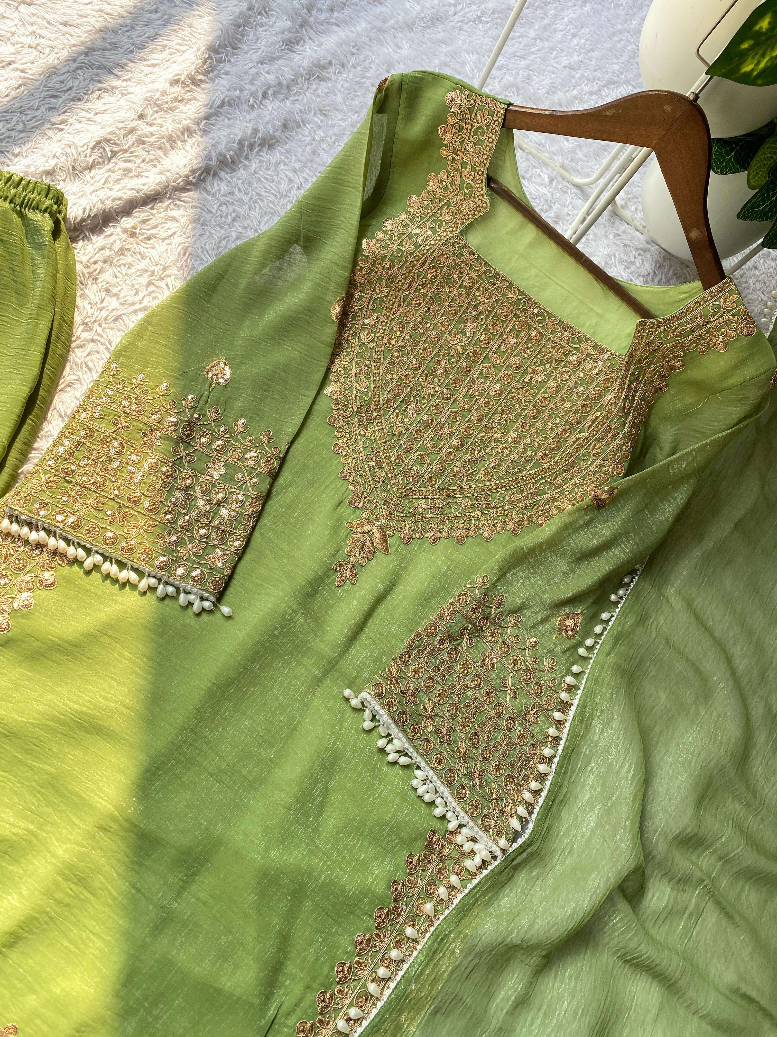 BE 451 SILK DESIGNER PARTY WEAR DESIGNER LOOK LADIES SUIT