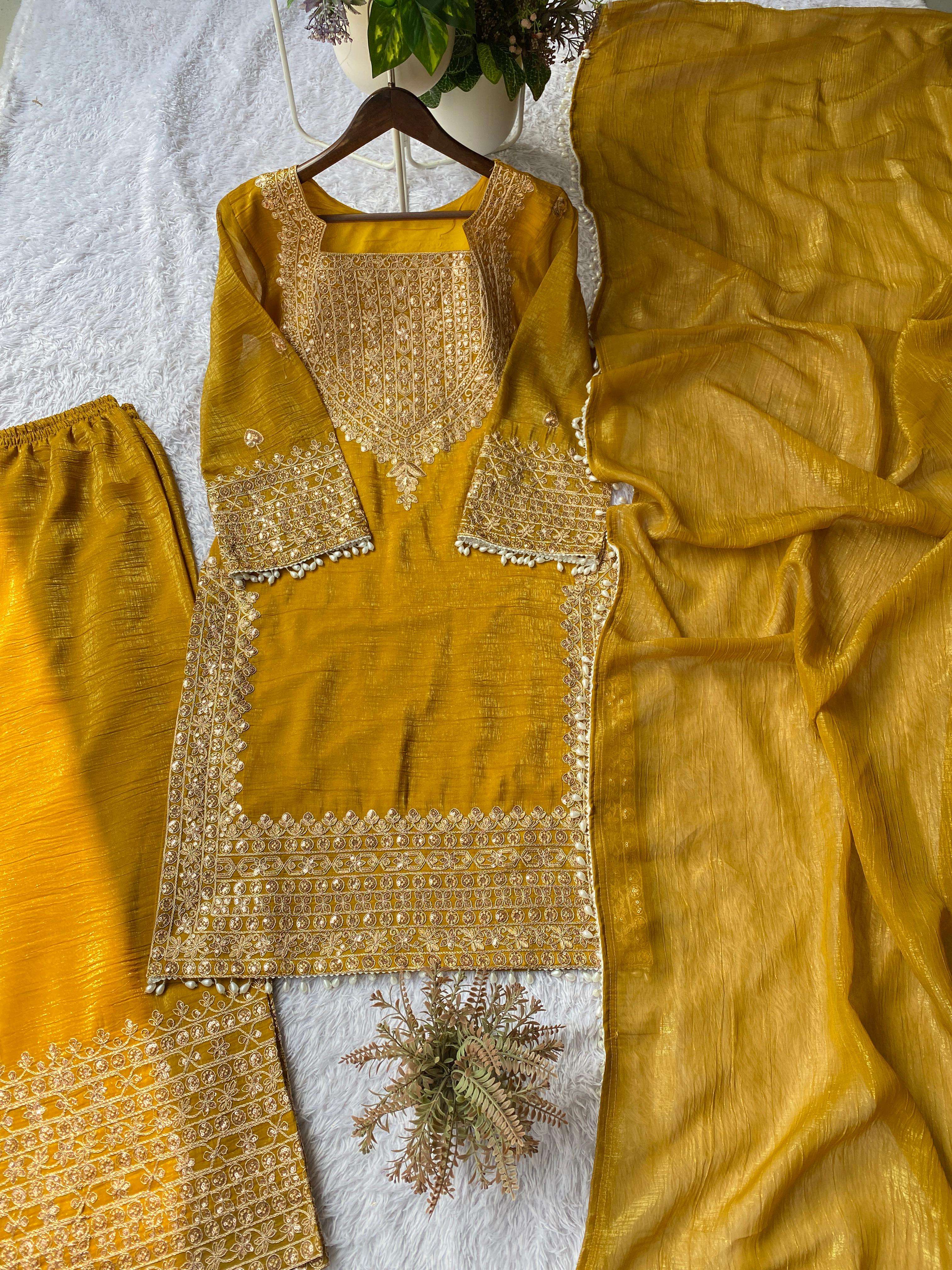 BE 451 SILK DESIGNER PARTY WEAR DESIGNER LOOK LADIES SUIT