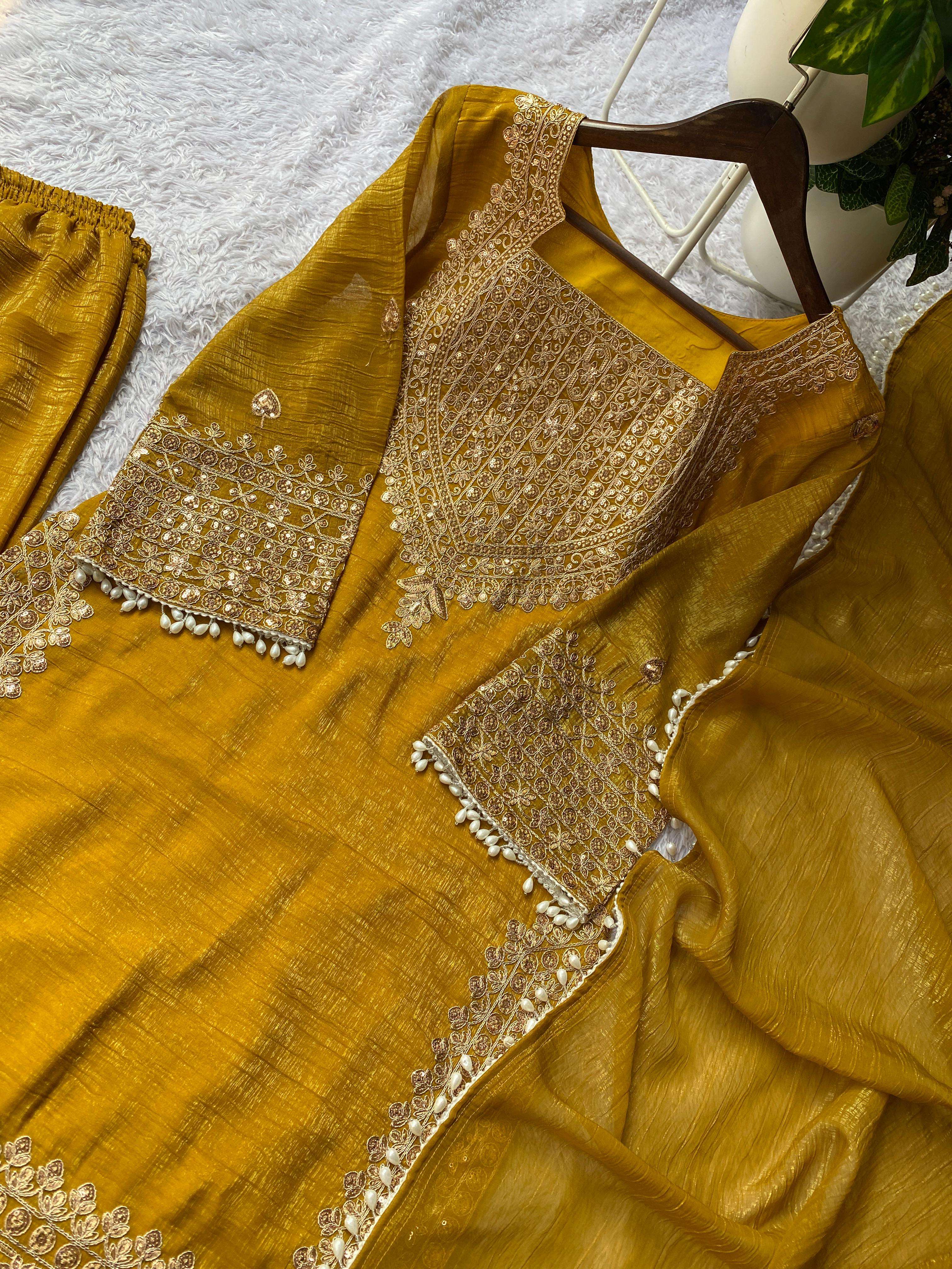 BE 451 SILK DESIGNER PARTY WEAR DESIGNER LOOK LADIES SUIT