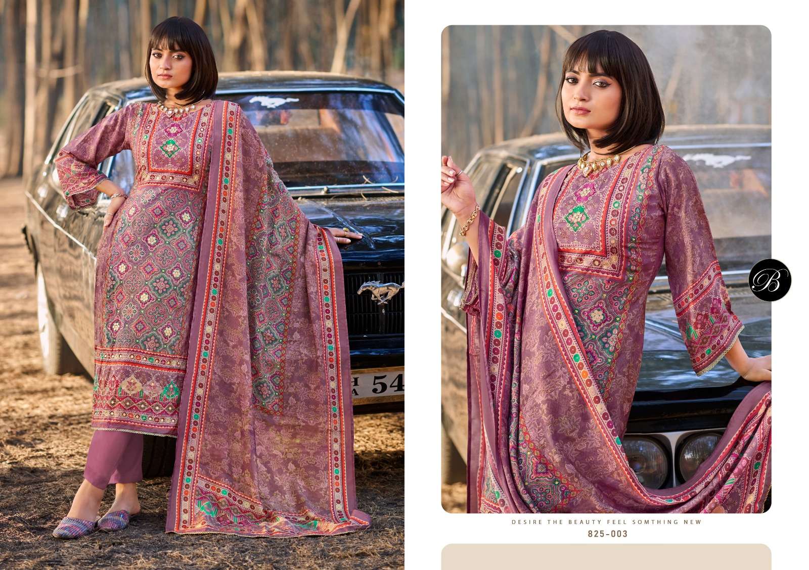 BELLIZA DESIGNER STUDIO APSARA VISCOSE DIGITAL PRINT WITH FANCY EMBROIDERY WORK SUIT