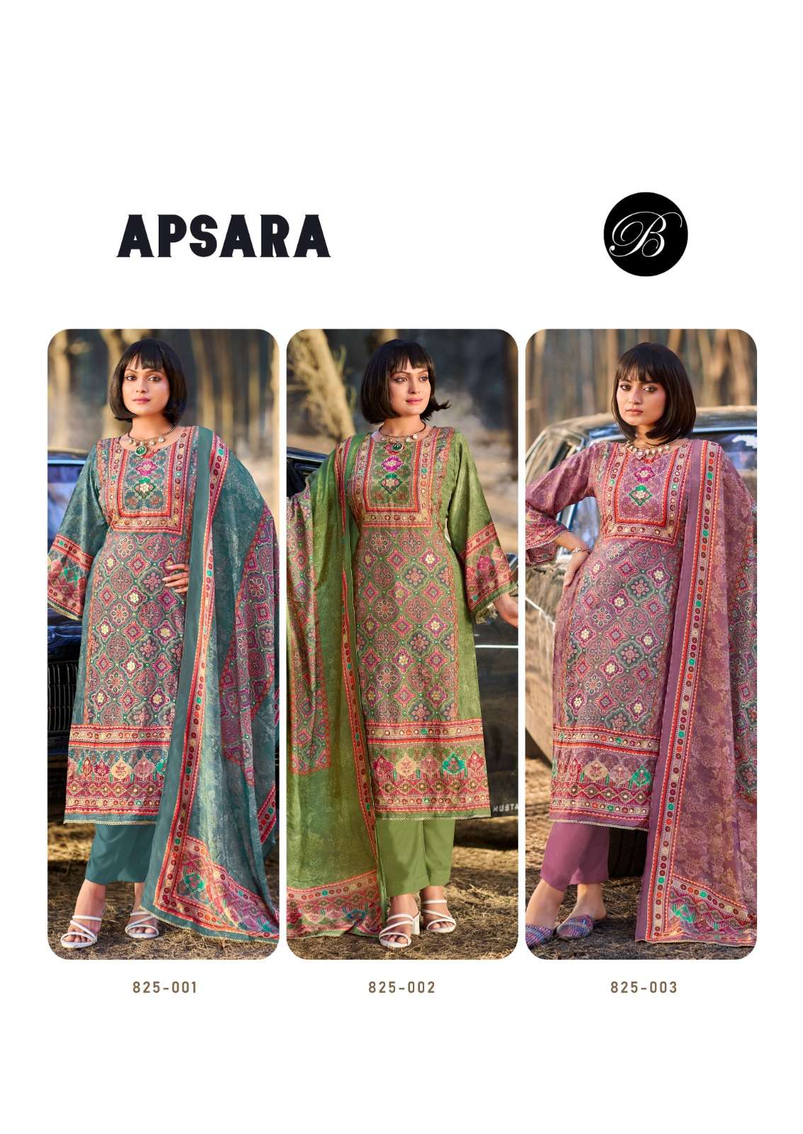 BELLIZA DESIGNER STUDIO APSARA VISCOSE DIGITAL PRINT WITH FANCY EMBROIDERY WORK SUIT