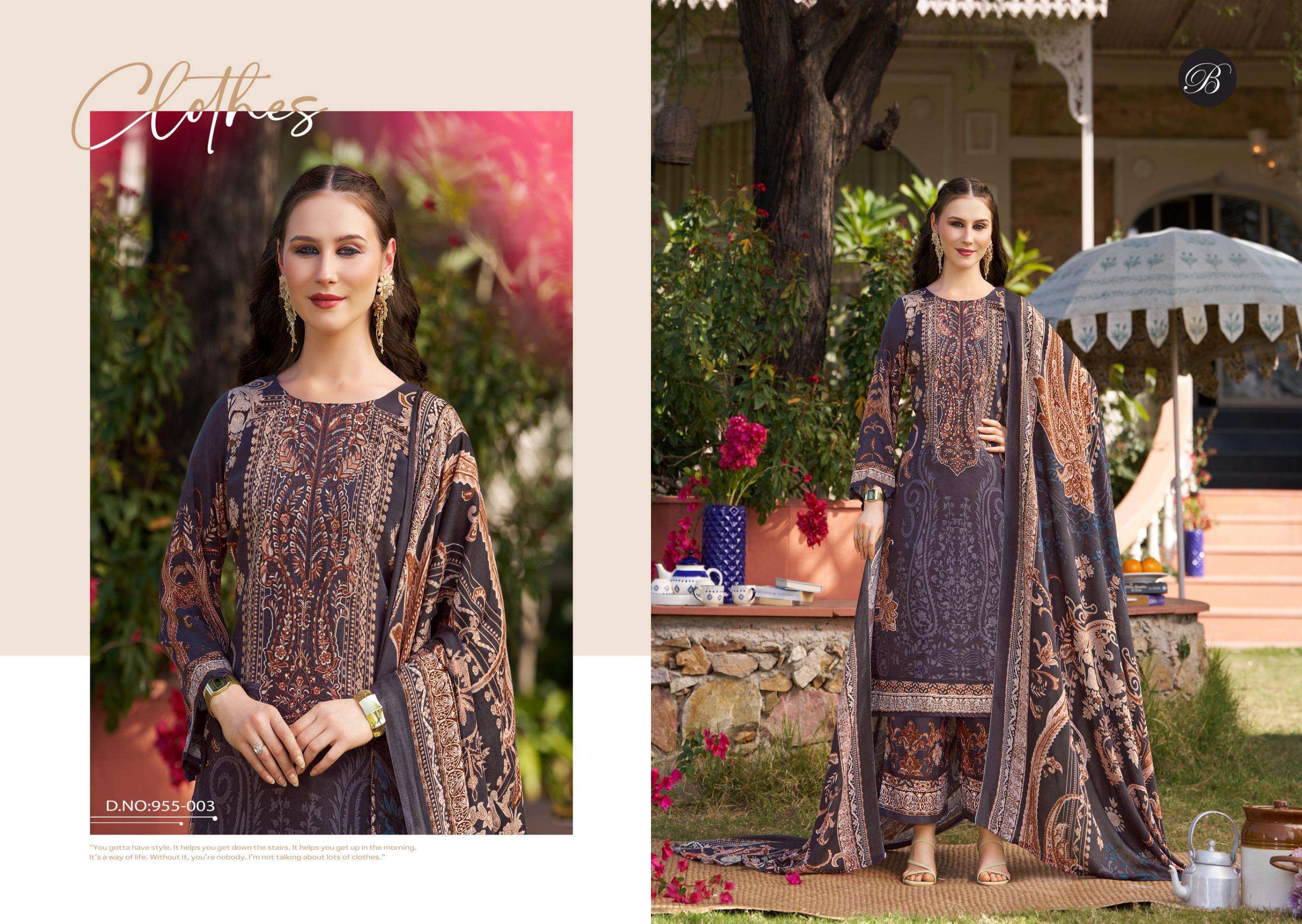 BELLIZA DESIGNER STUDIO DILKHUSH VOL 3 VISCOSE DIGITAL PRINT WITH FANCY WORK SUIT