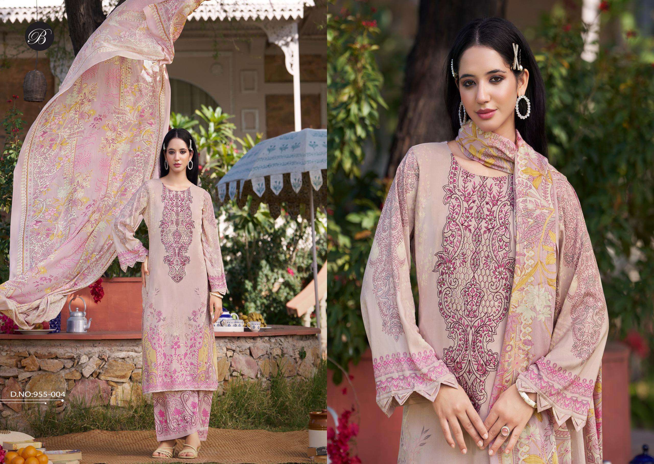 BELLIZA DESIGNER STUDIO DILKHUSH VOL 3 VISCOSE DIGITAL PRINT WITH FANCY WORK SUIT