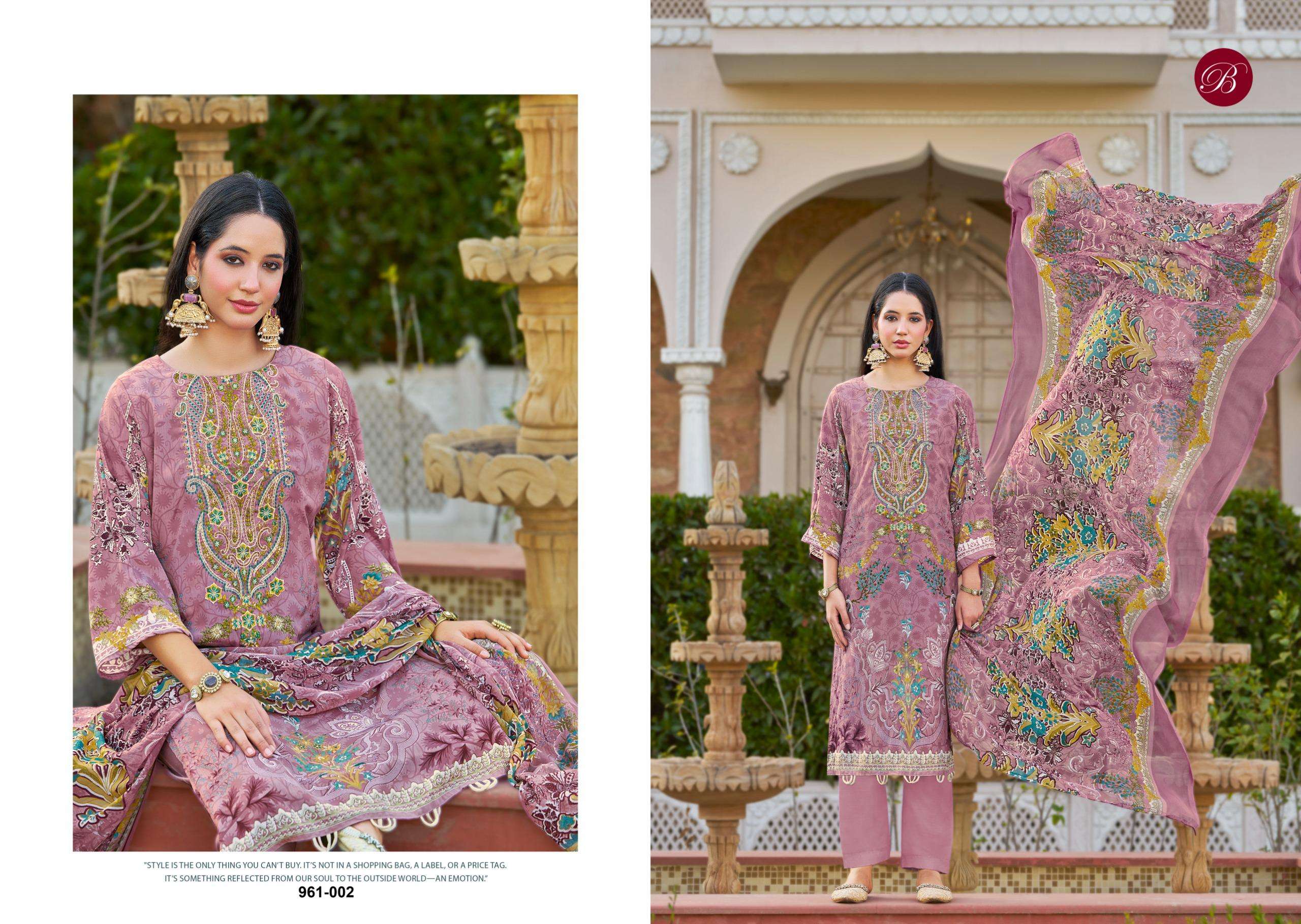 BELLIZA DESIGNER STUDIO GAZAL VOL 2 CREPE DIGITAL PRINT WITH WORK SUIT