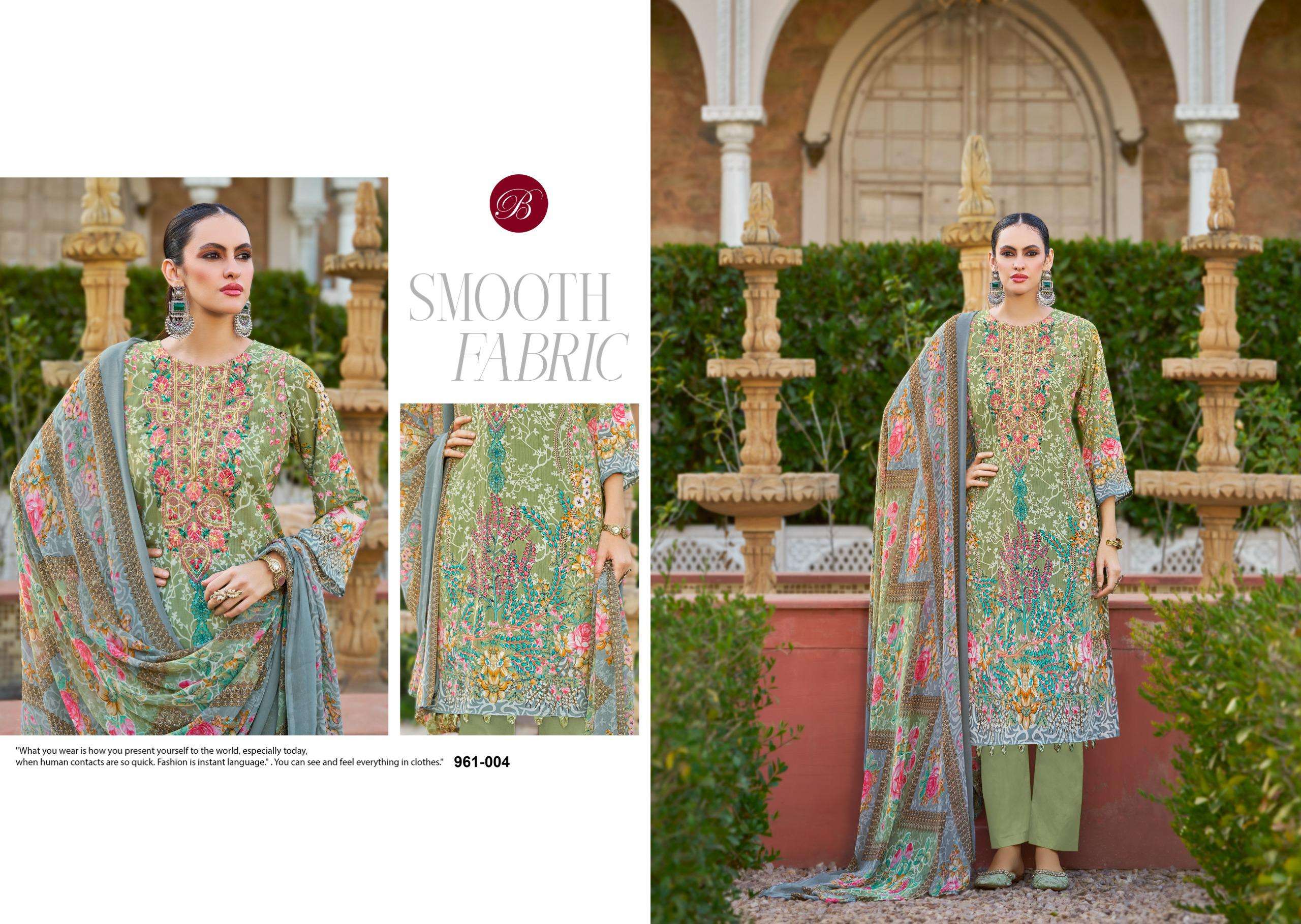 BELLIZA DESIGNER STUDIO GAZAL VOL 2 CREPE DIGITAL PRINT WITH WORK SUIT