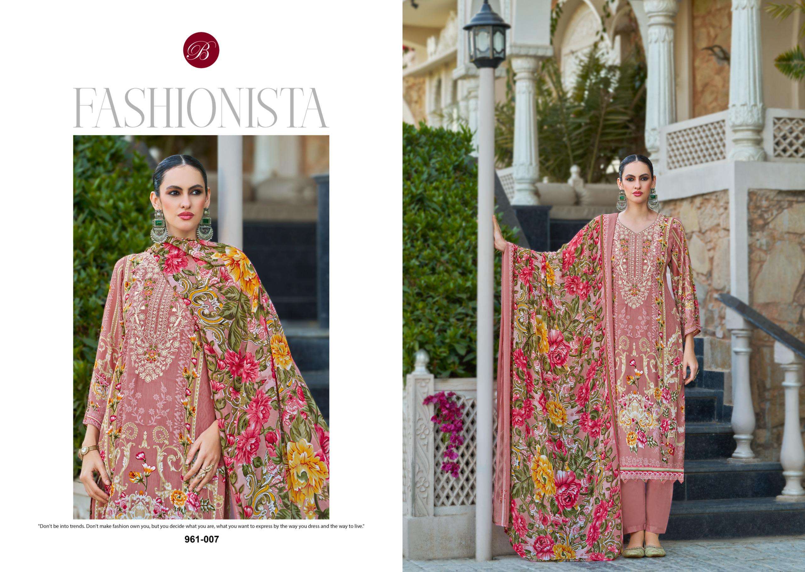 BELLIZA DESIGNER STUDIO GAZAL VOL 2 CREPE DIGITAL PRINT WITH WORK SUIT