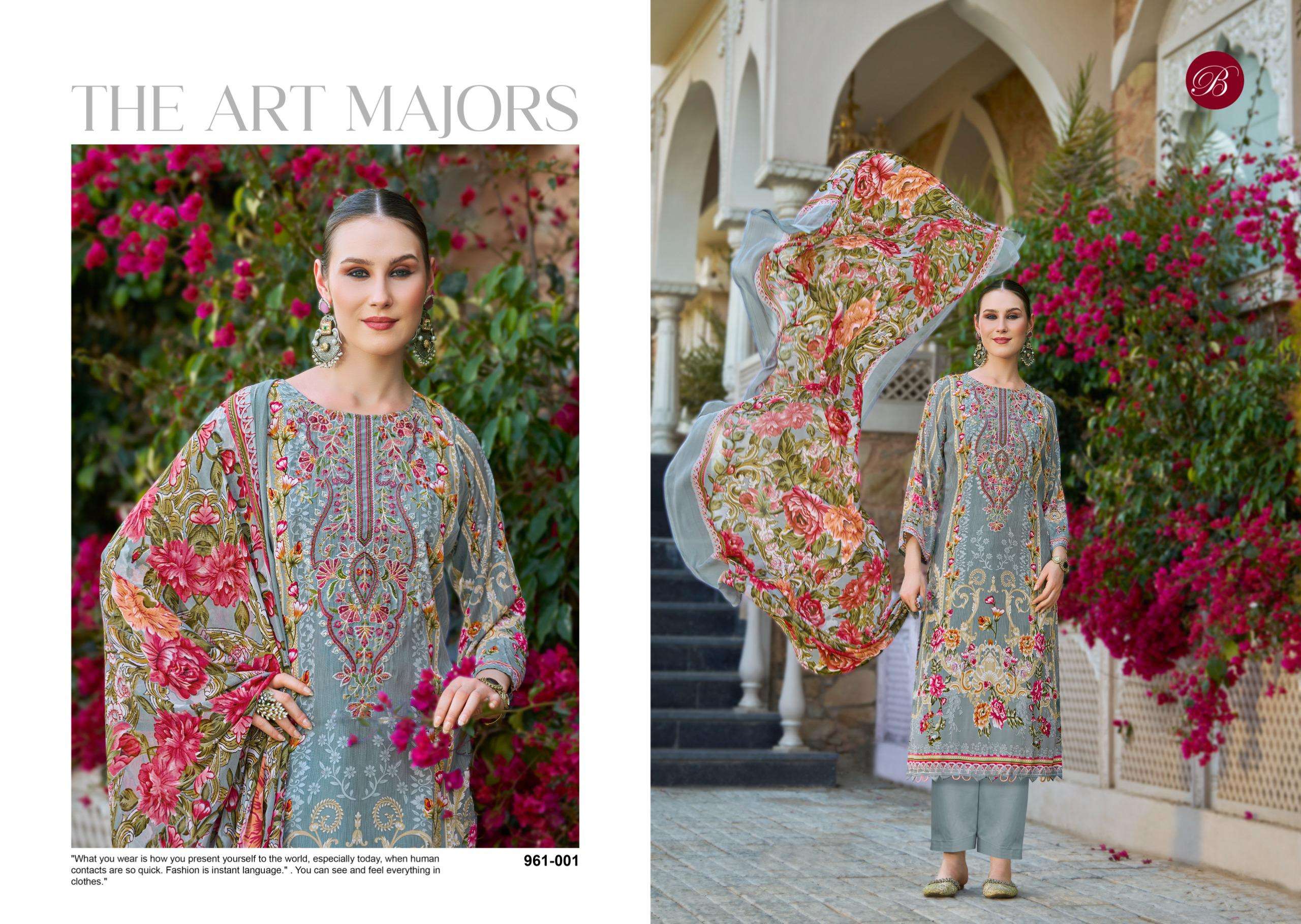BELLIZA DESIGNER STUDIO GAZAL VOL 2 CREPE DIGITAL PRINT WITH WORK SUIT