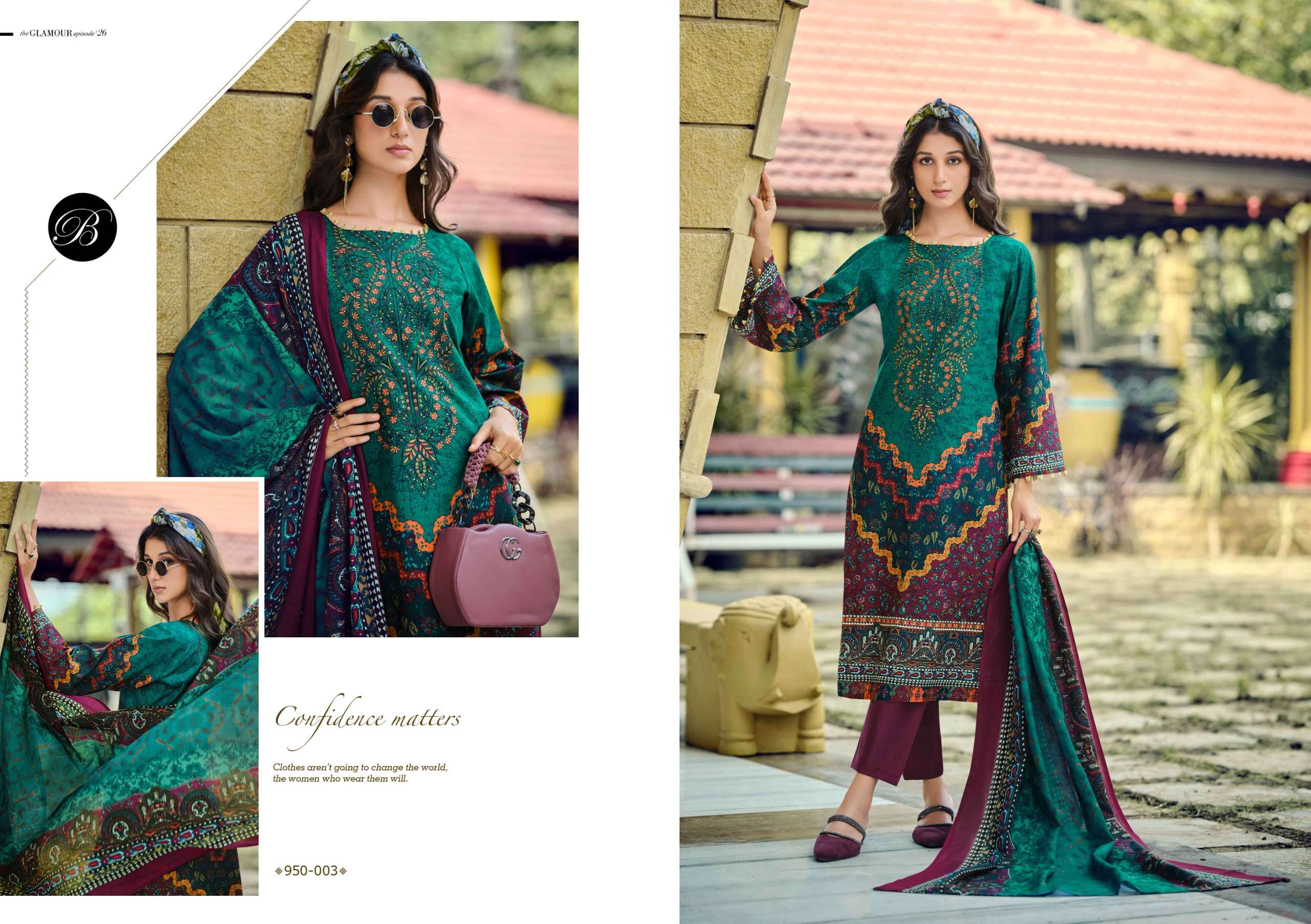 BELLIZA DESIGNER STUDIO NAIRA VOL 131 COTTON DIGITAL PRINT WITH FANCY WORK SUIT