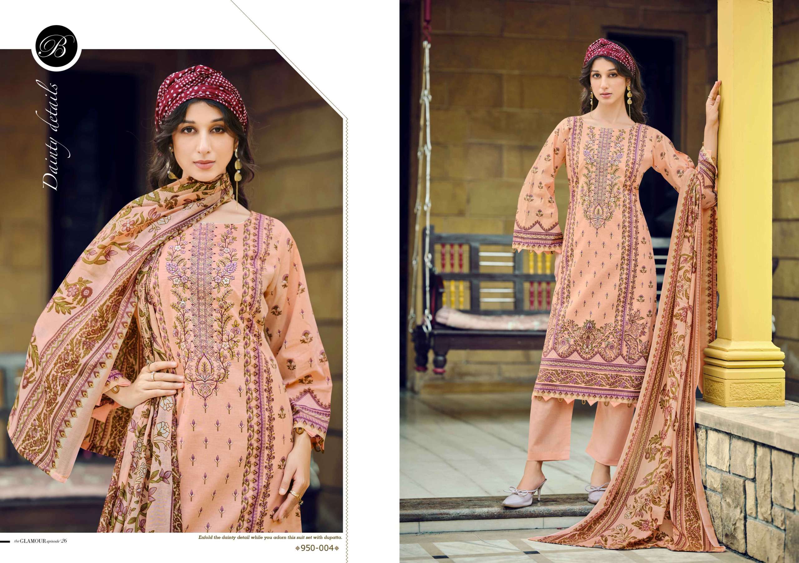 BELLIZA DESIGNER STUDIO NAIRA VOL 131 COTTON DIGITAL PRINT WITH FANCY WORK SUIT