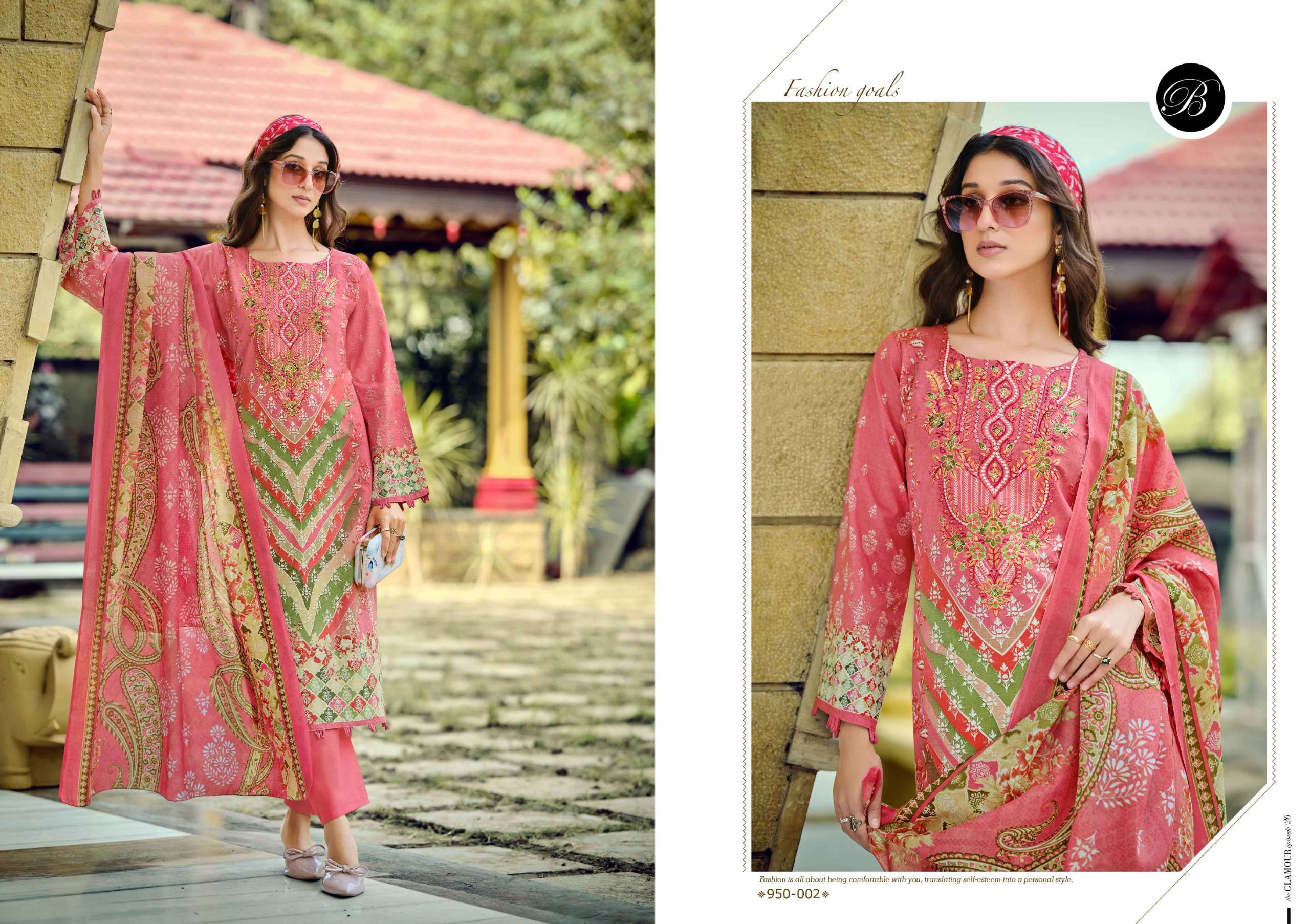 BELLIZA DESIGNER STUDIO NAIRA VOL 131 COTTON DIGITAL PRINT WITH FANCY WORK SUIT