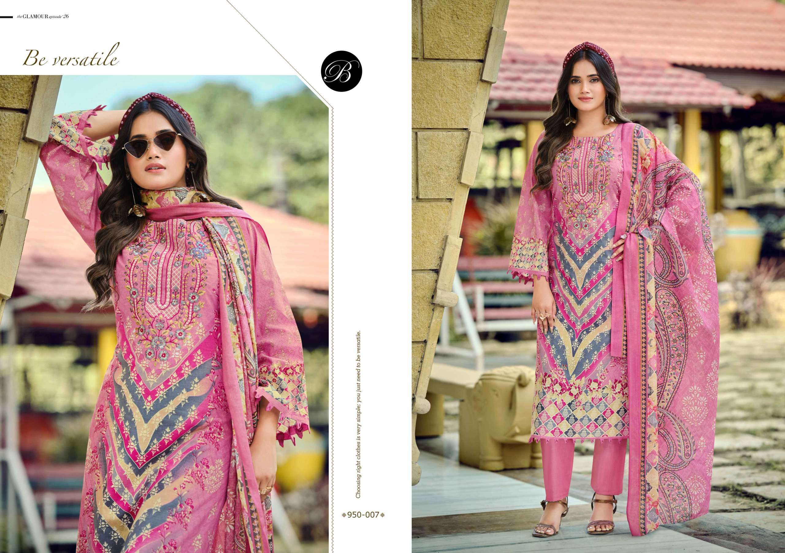 BELLIZA DESIGNER STUDIO NAIRA VOL 131 COTTON DIGITAL PRINT WITH FANCY WORK SUIT