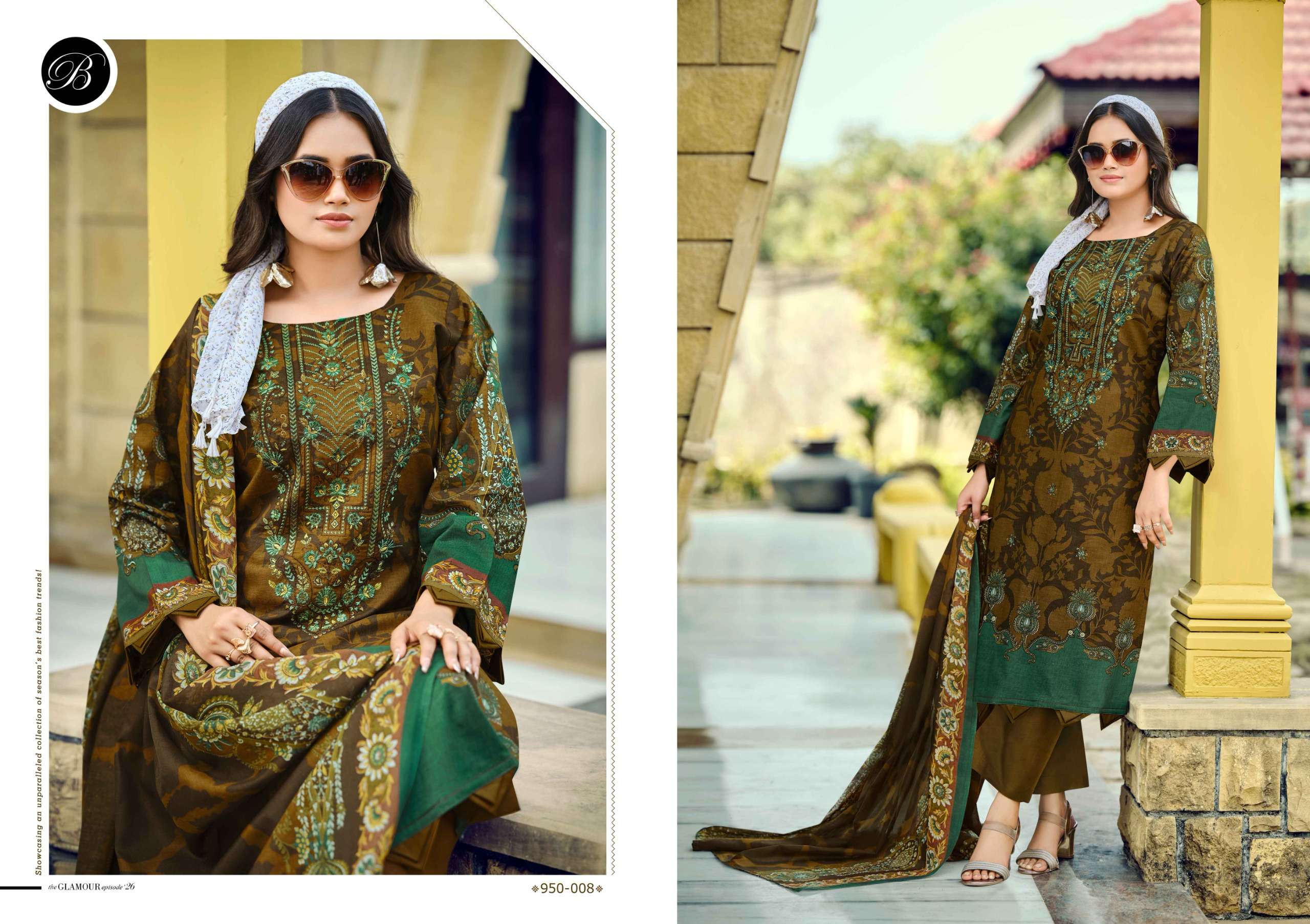 BELLIZA DESIGNER STUDIO NAIRA VOL 131 COTTON DIGITAL PRINT WITH FANCY WORK SUIT
