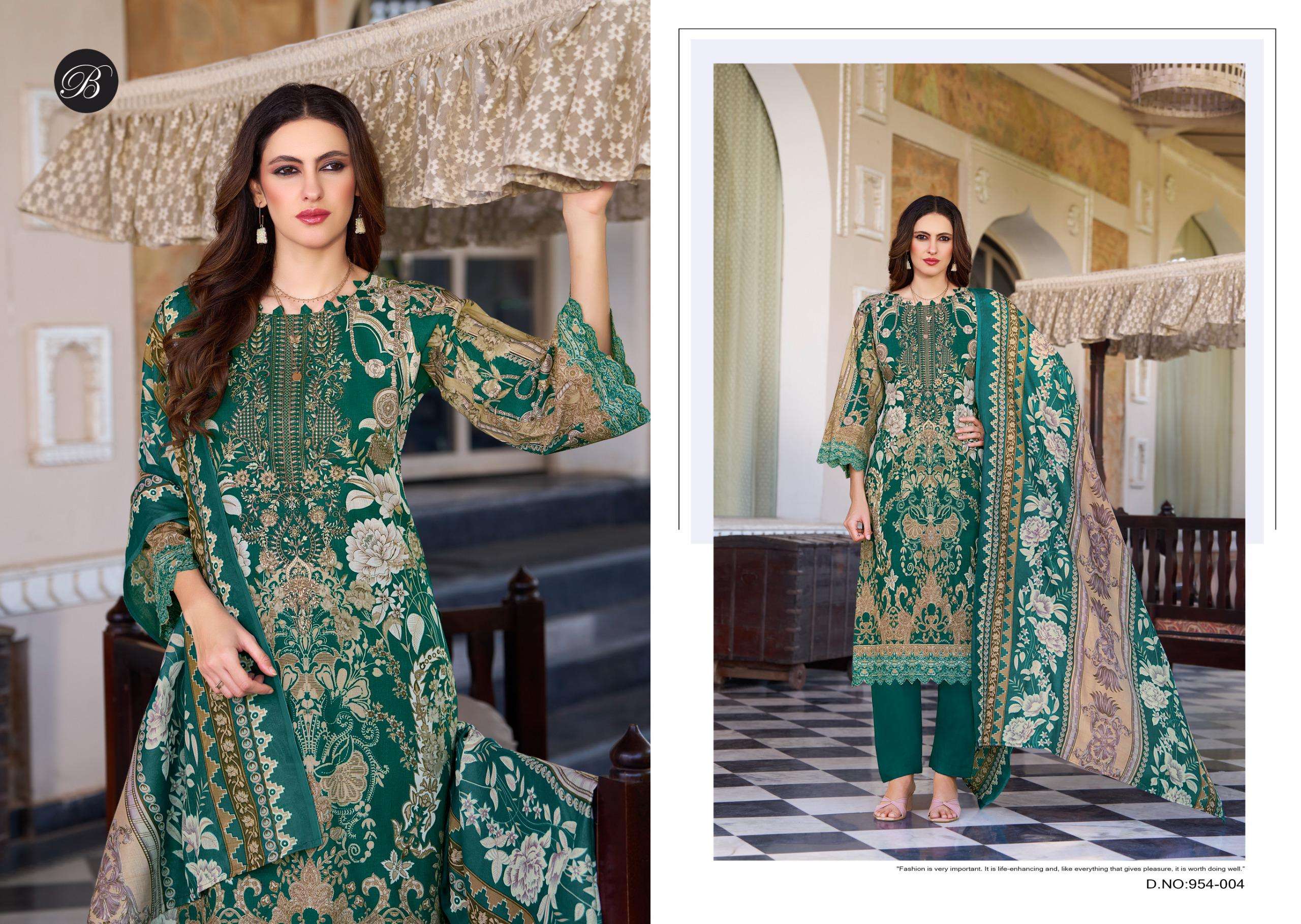 BELLIZA DESIGNER STUDIO NAIRA VOL 132 COTTON DIGITAL PRINT WITH FANCY WORK SUIT