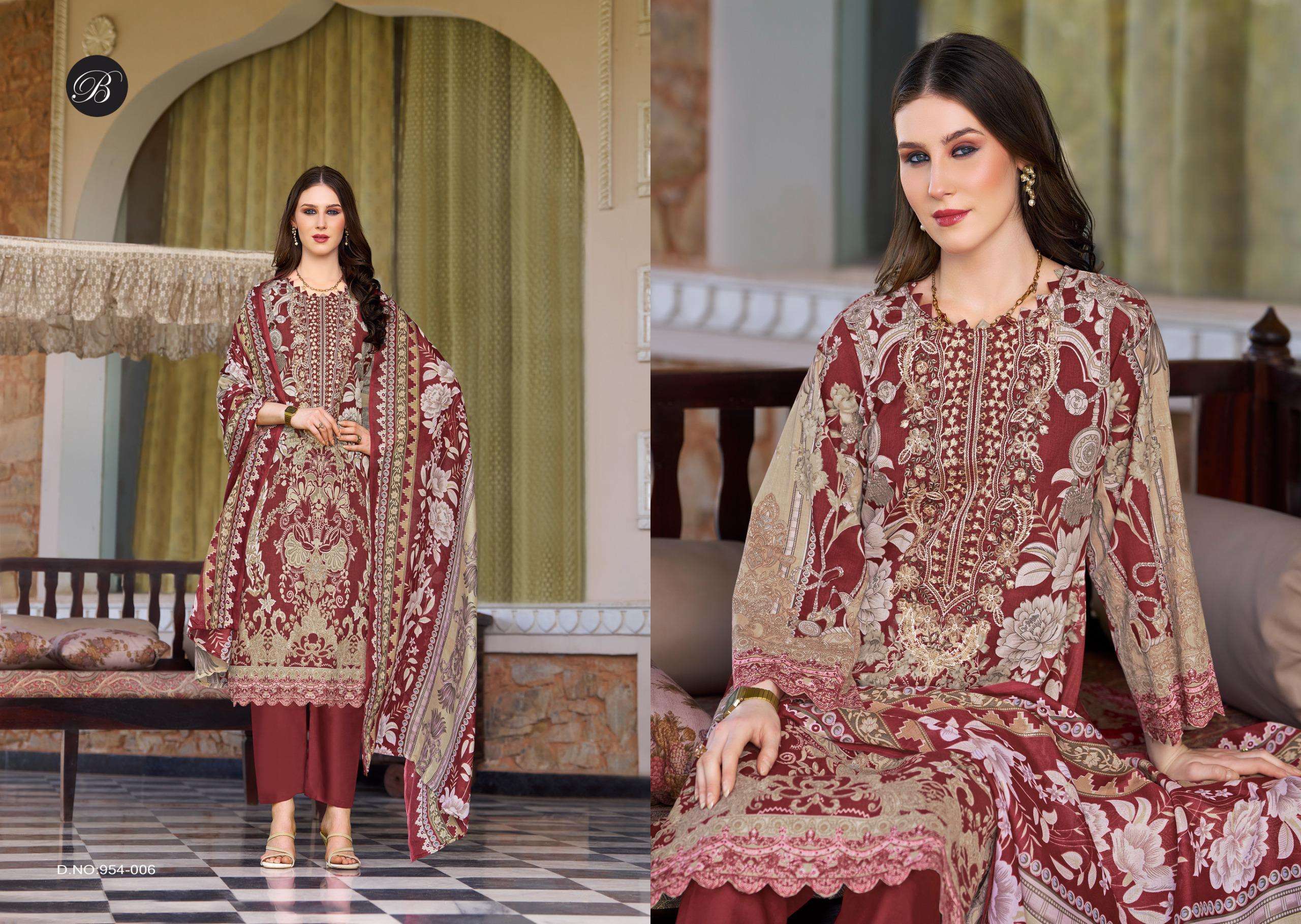 BELLIZA DESIGNER STUDIO NAIRA VOL 132 COTTON DIGITAL PRINT WITH FANCY WORK SUIT