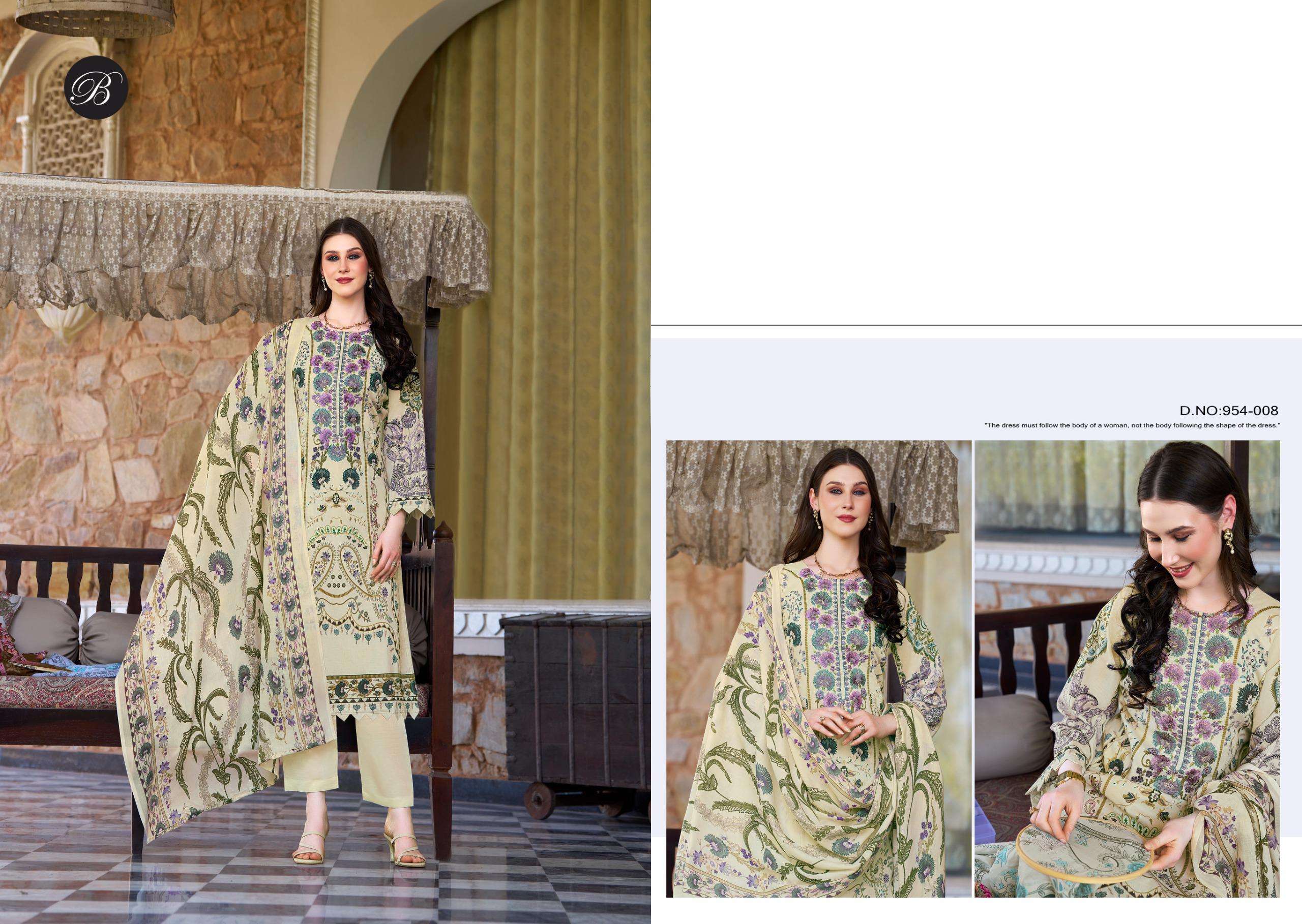 BELLIZA DESIGNER STUDIO NAIRA VOL 132 COTTON DIGITAL PRINT WITH FANCY WORK SUIT