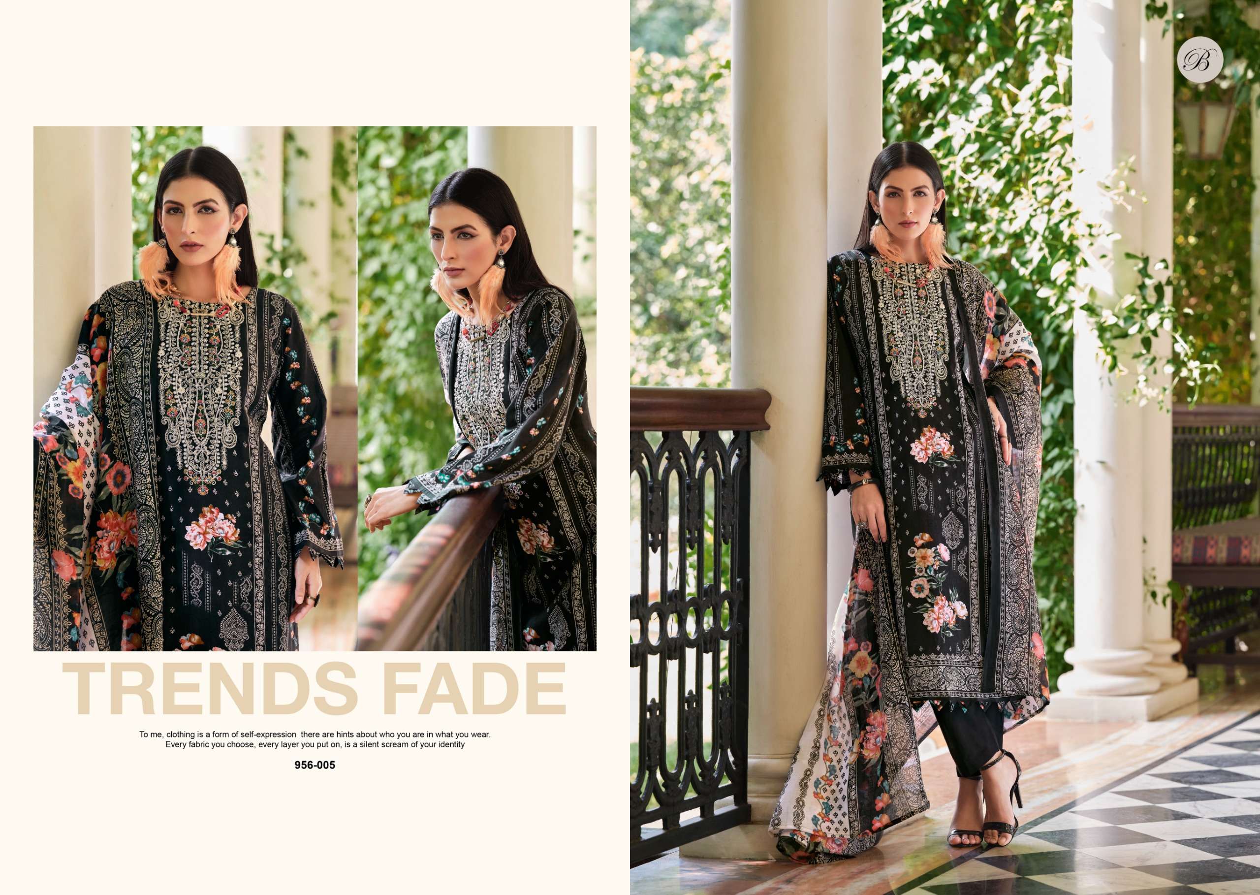  BELLIZA DESIGNER STUDIO NAIRA VOL 133 COTTON DIGITAL PRINT WITH FANCY EMBROIDERY WORK SUIT