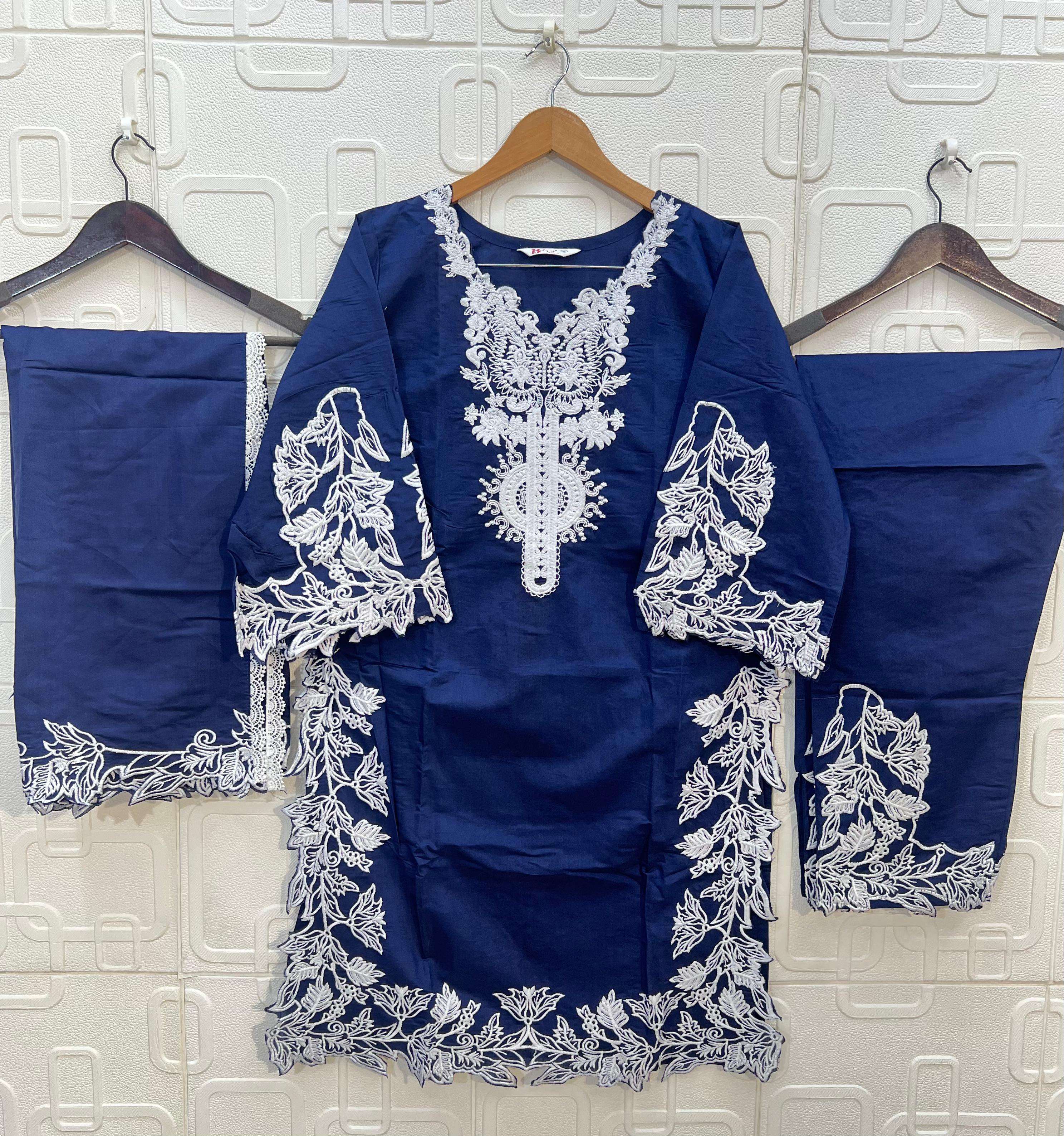  BILQIS B 201 COTTON HEAVY EMBROIDERED DESIGNER READY MADE PAKISTANI SUIT