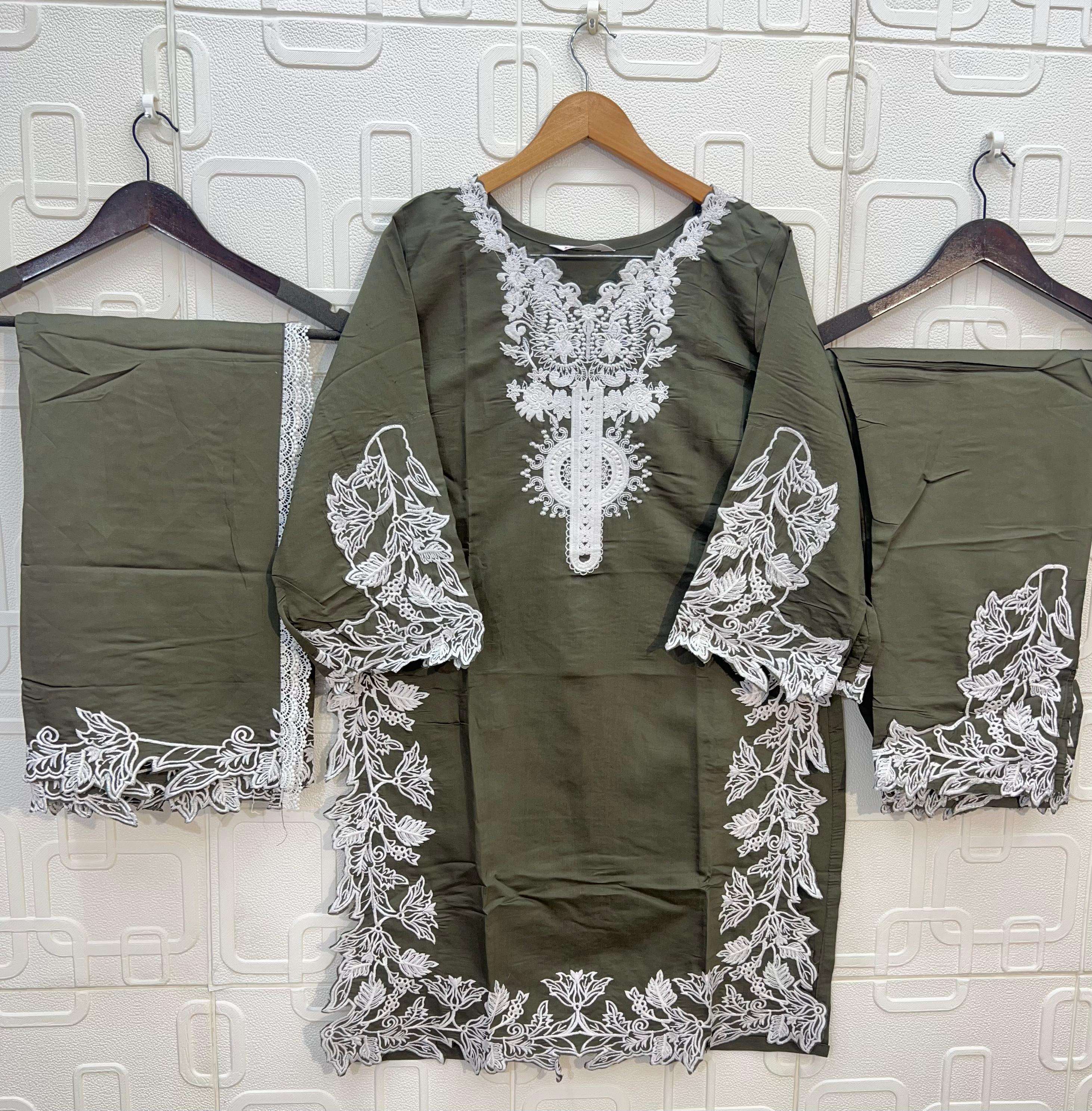  BILQIS B 201 COTTON HEAVY EMBROIDERED DESIGNER READY MADE PAKISTANI SUIT