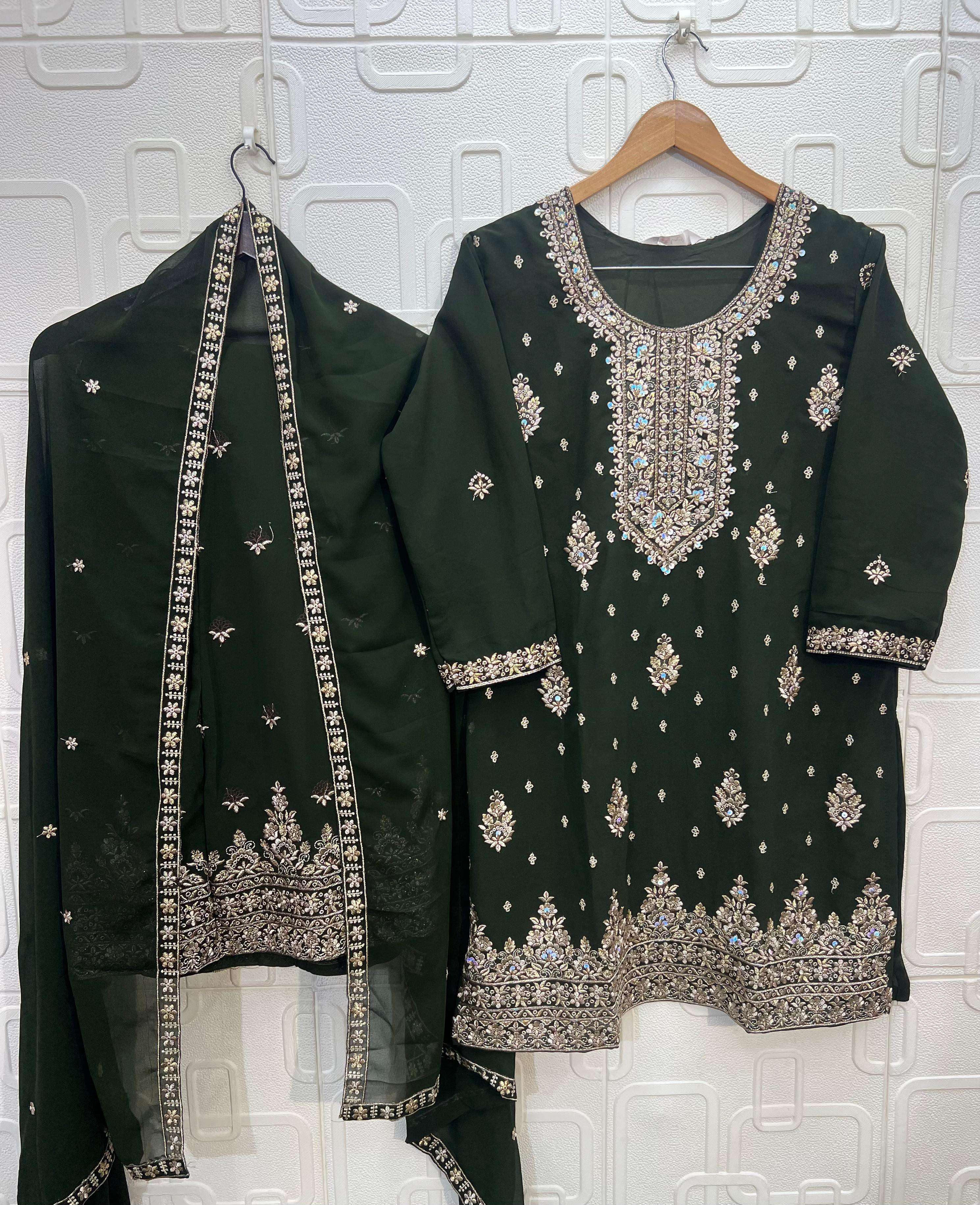  BILQIS B 248 GEORGETTE HEAVY EMBROIDERED READY MADE PAKISTANI SUIT