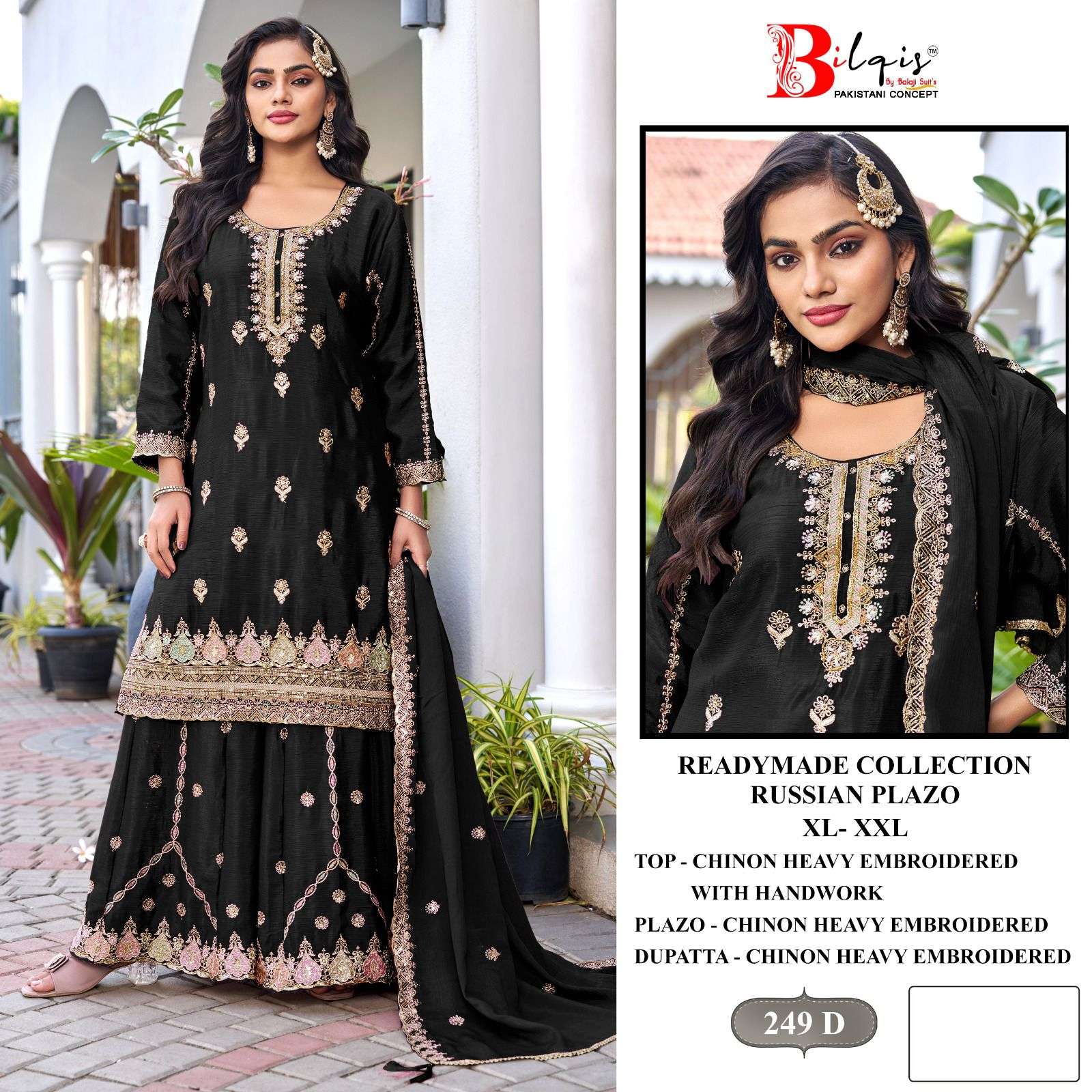  BILQIS B 249 HEAVY EMBROIDERED DESIGNER PAKISTANI SUIT