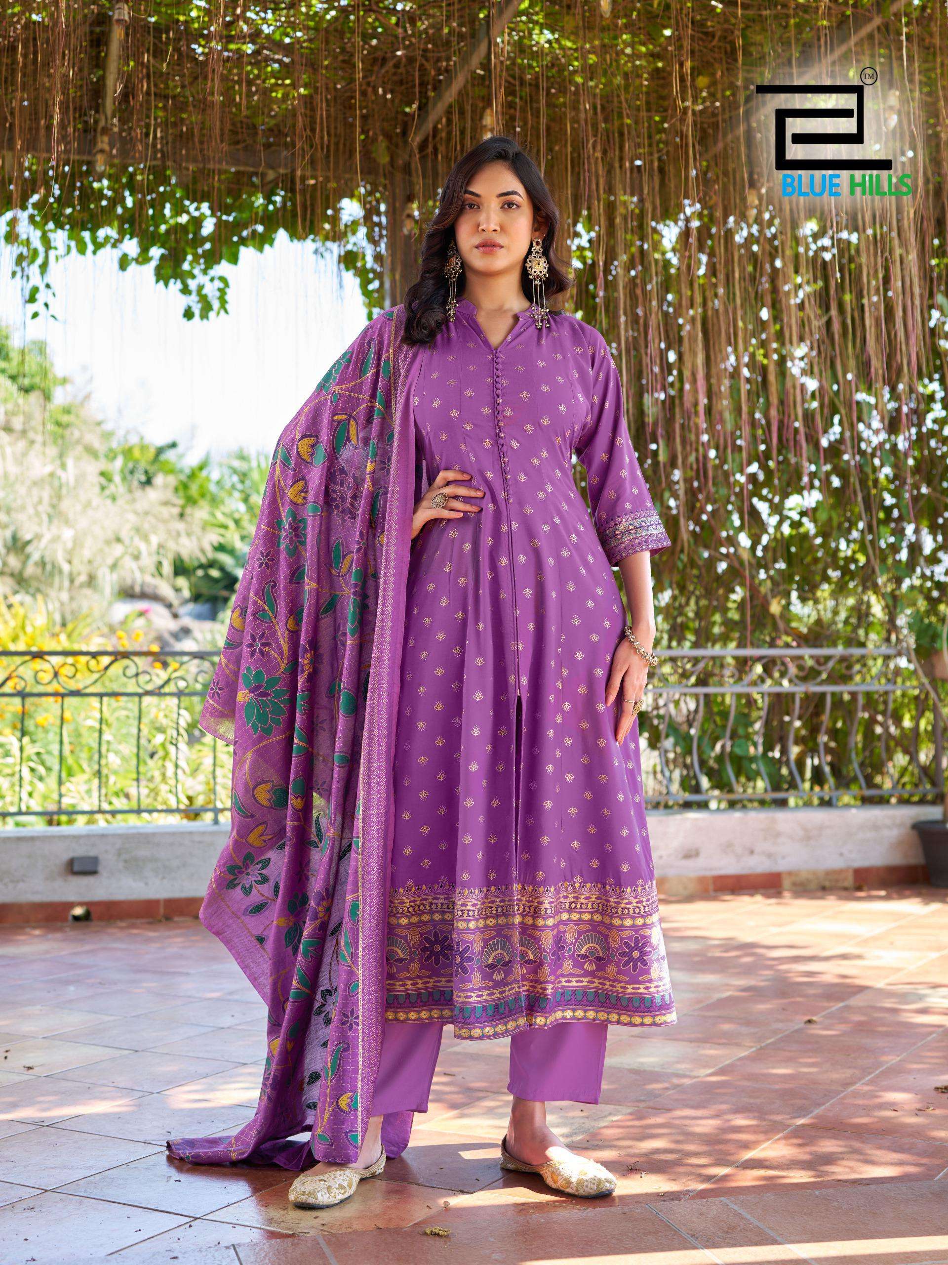 BLUE HILLS SAMANTHA RAYON FANCY WORKS LADIES 3PIECE SET COLLECTION 