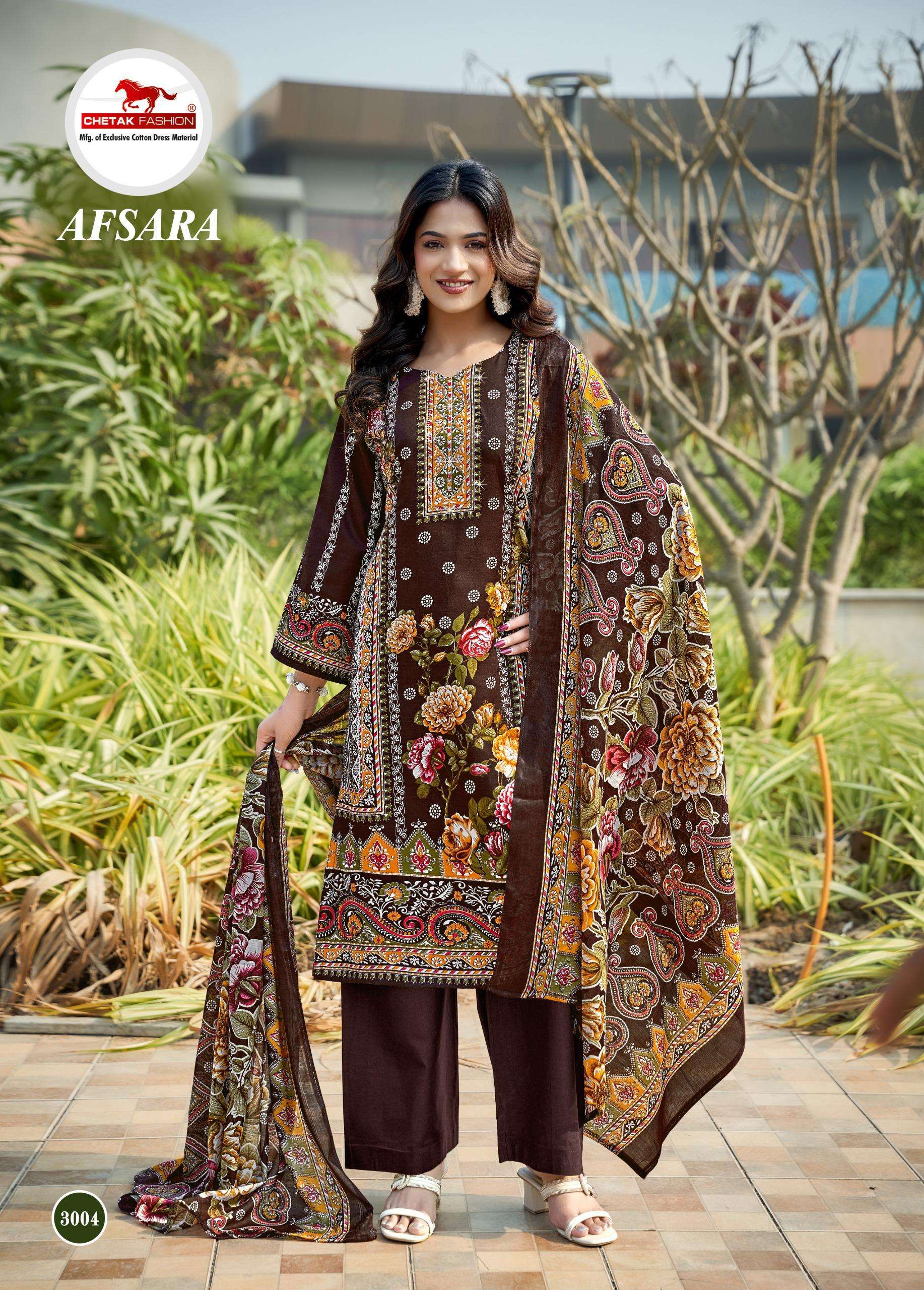CHETAK FASHION AFSARA KARACHI VOL 3 COTTON DIGITAL KARACHI PRINTS SALWAR SUIT