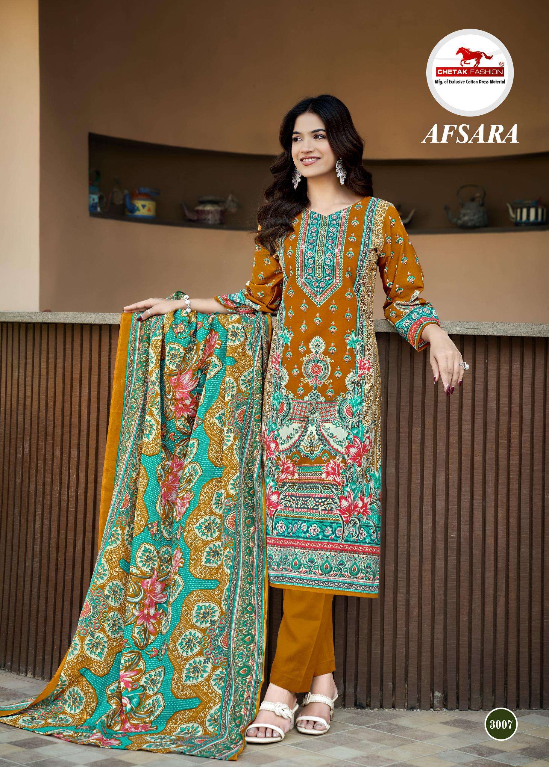 CHETAK FASHION AFSARA KARACHI VOL 3 COTTON DIGITAL KARACHI PRINTS SALWAR SUIT