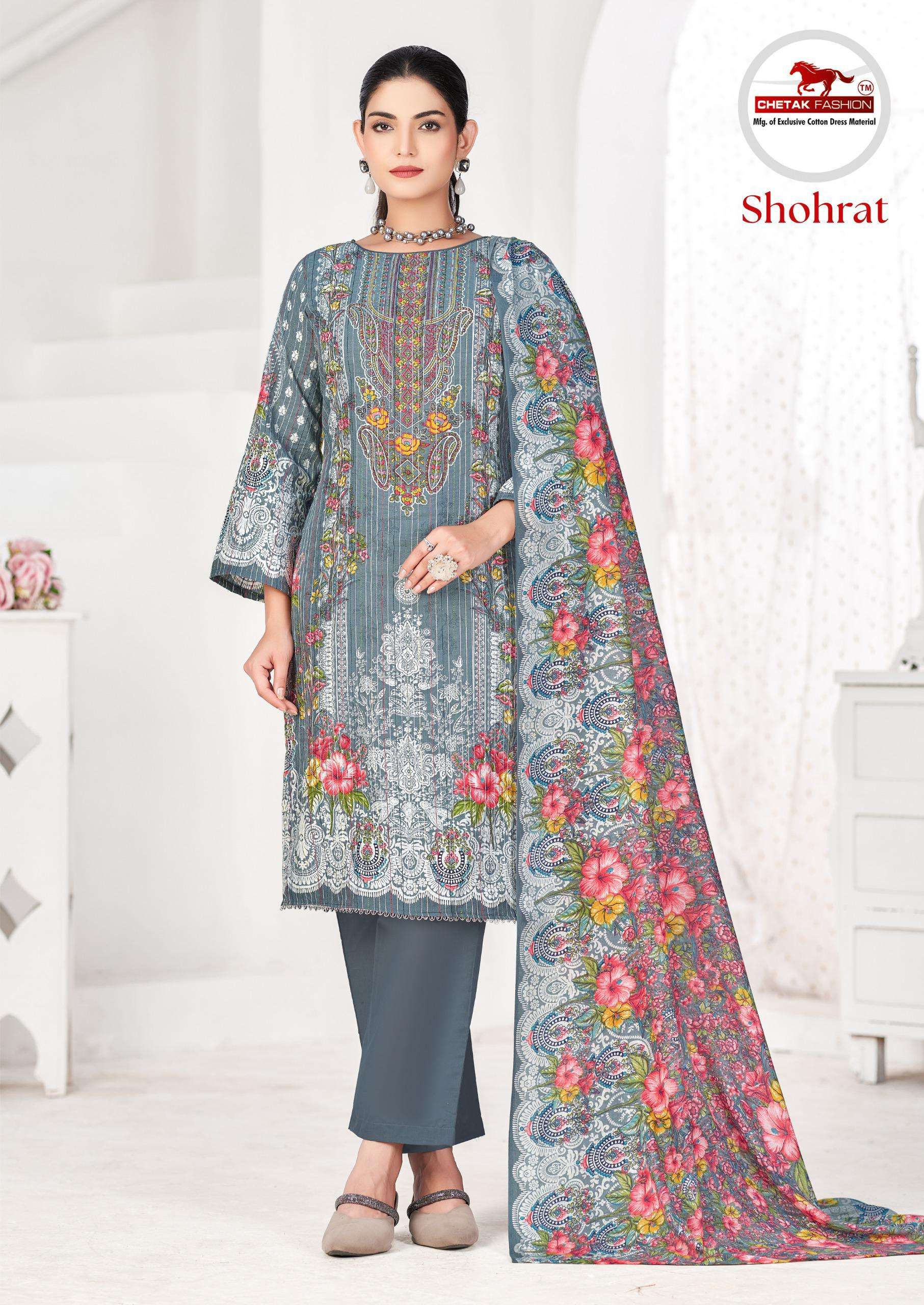 CHETAK FASHION SHOHRAT VOL 1 COTTON DIGITAL PRINT SALWAR SUIT