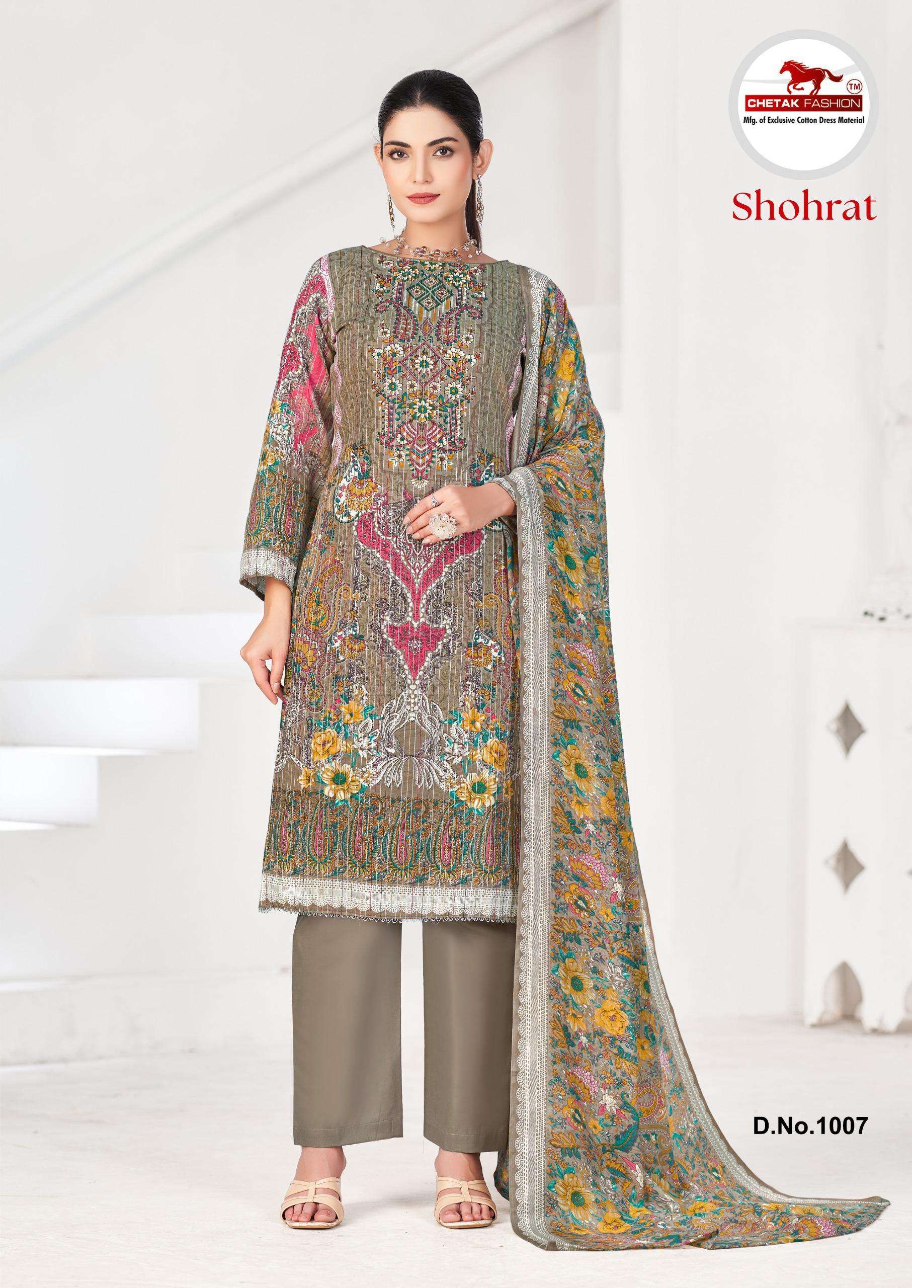 CHETAK FASHION SHOHRAT VOL 1 COTTON DIGITAL PRINT SALWAR SUIT