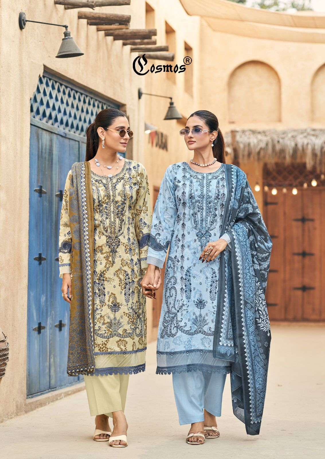 COSMOS FASHION BLISS LAWN VOL 2 LAWN COTTON FANCY EMBROIDERY WORK SUIT