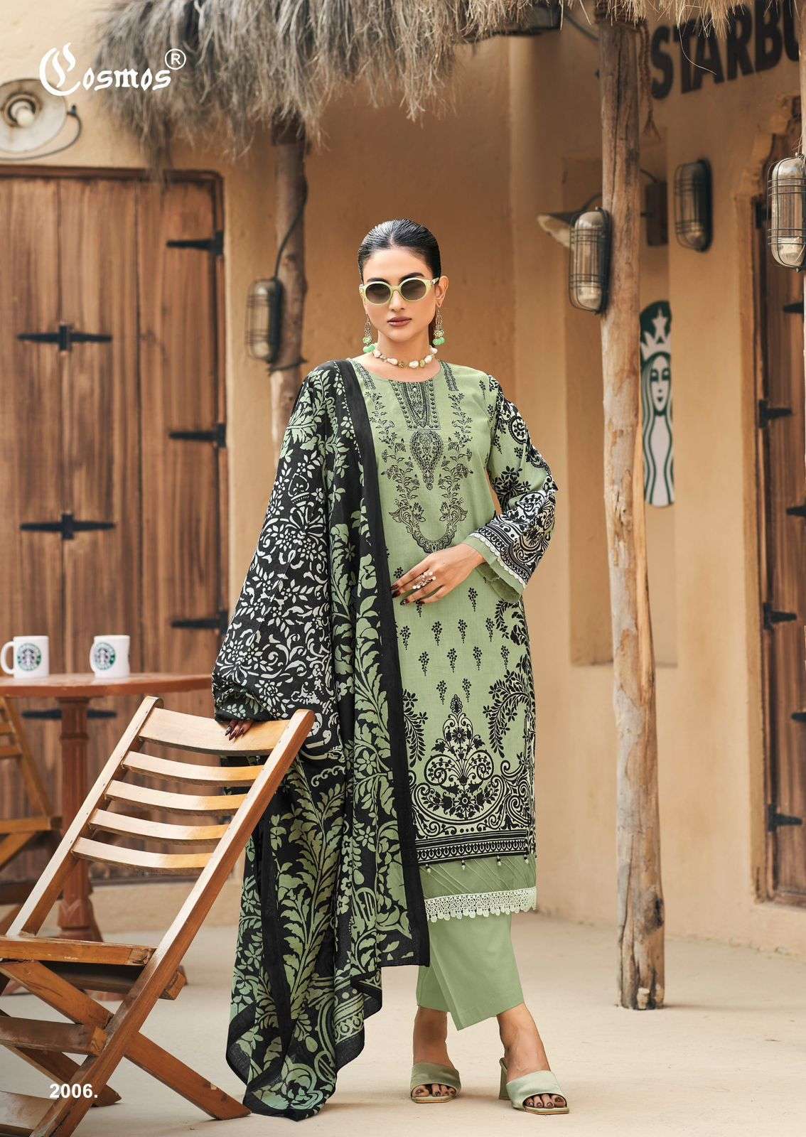 COSMOS FASHION BLISS LAWN VOL 2 LAWN COTTON FANCY EMBROIDERY WORK SUIT