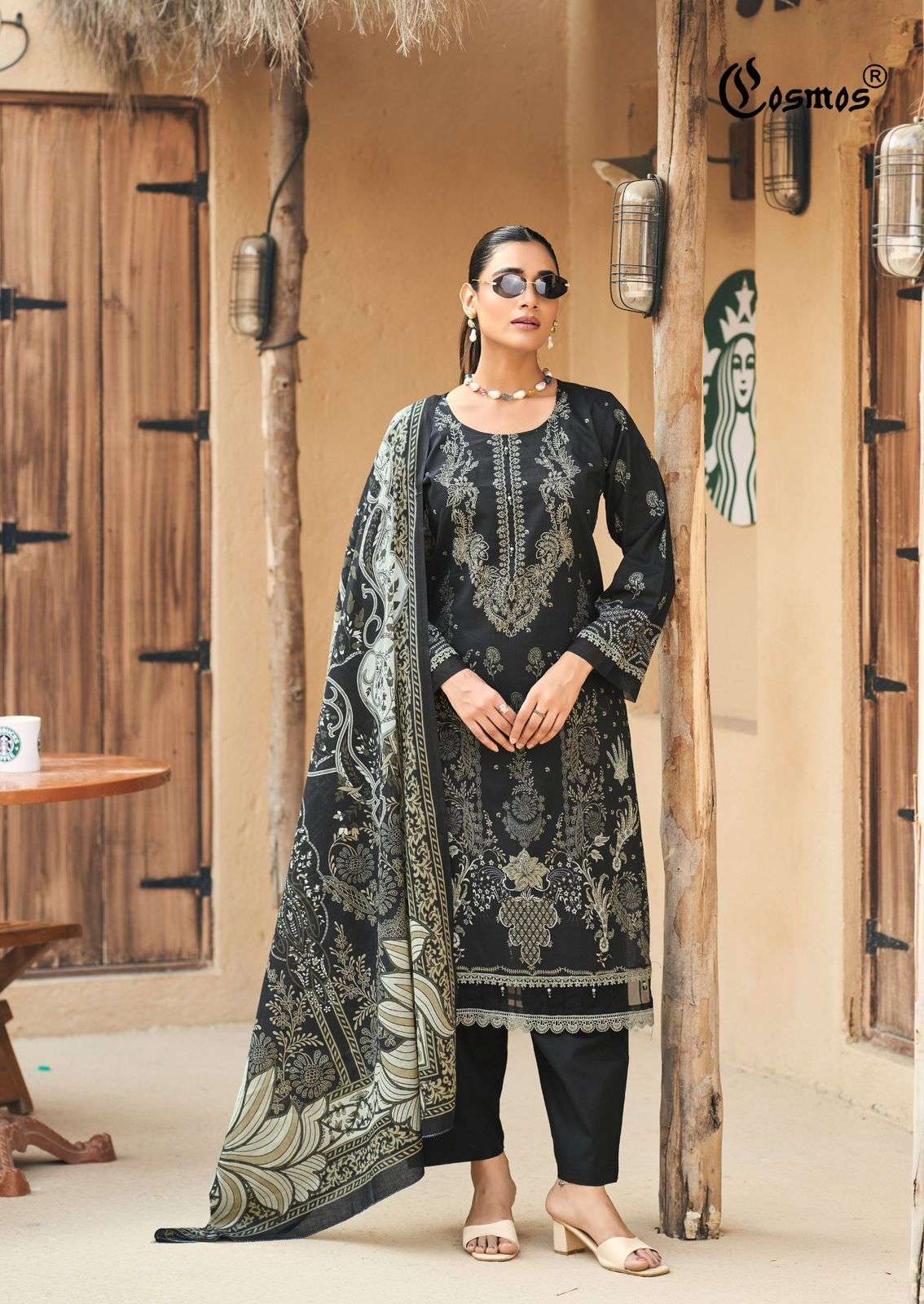 COSMOS FASHION BLISS LAWN VOL 2 LAWN COTTON FANCY EMBROIDERY WORK SUIT