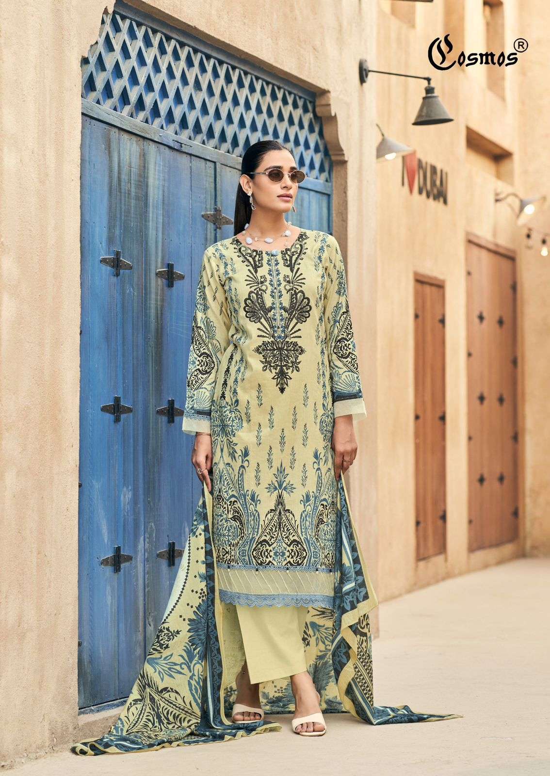 COSMOS FASHION BLISS LAWN VOL 2 LAWN COTTON FANCY EMBROIDERY WORK SUIT