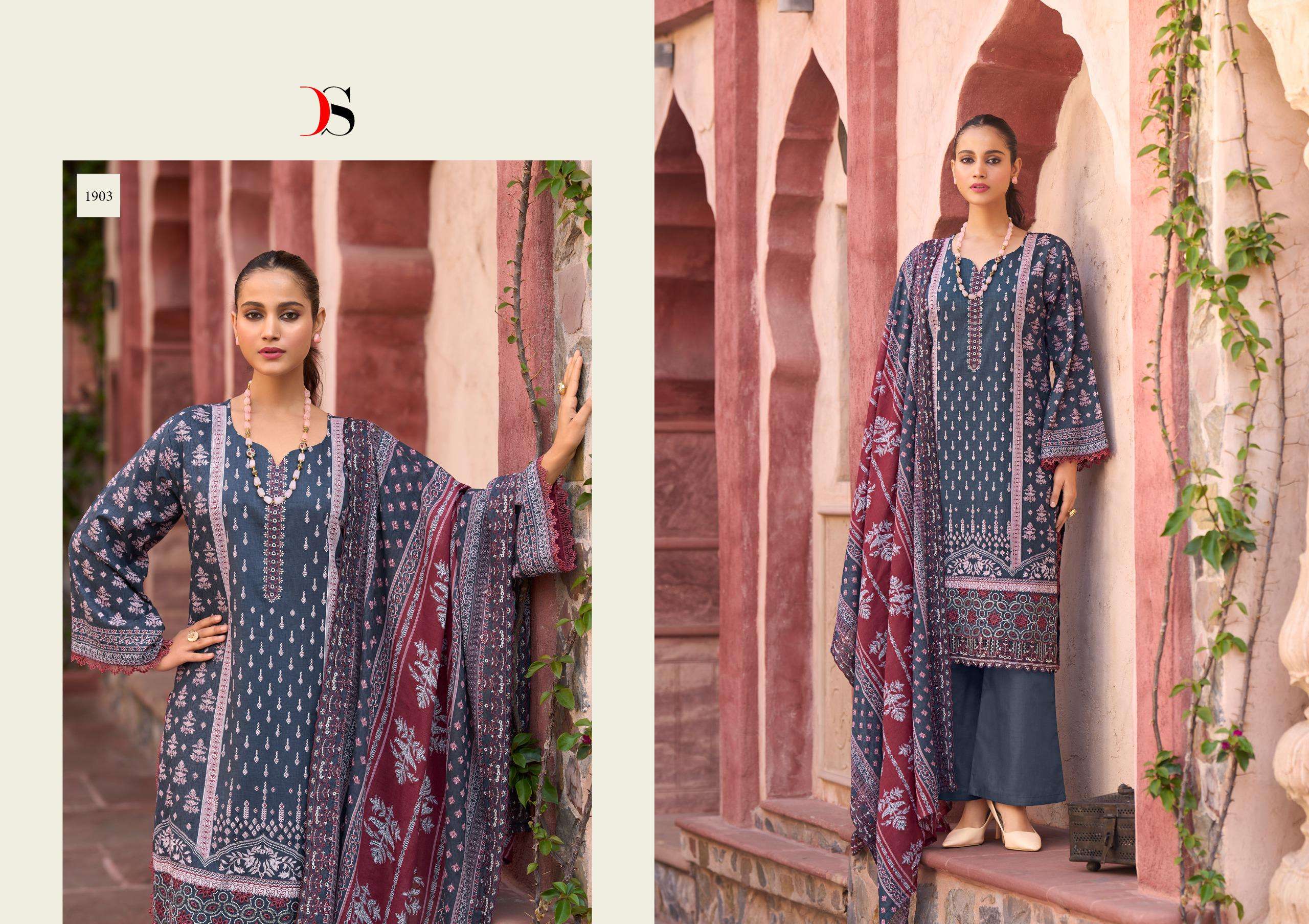 DEEPSY SUITS BIN SAEED LAWN COLLECTION VOL 19 COTTON EMBROIDERY WORKS SUIT