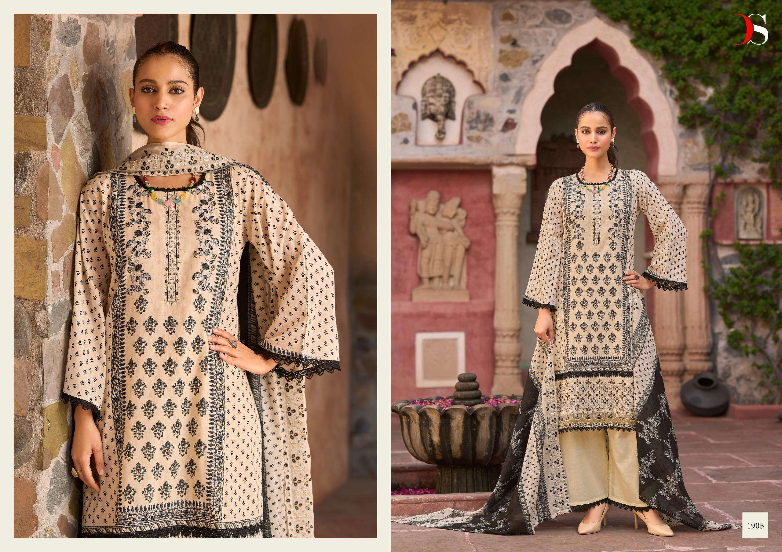 DEEPSY SUITS BIN SAEED LAWN COLLECTION VOL 19 COTTON EMBROIDERY WORKS SUIT
