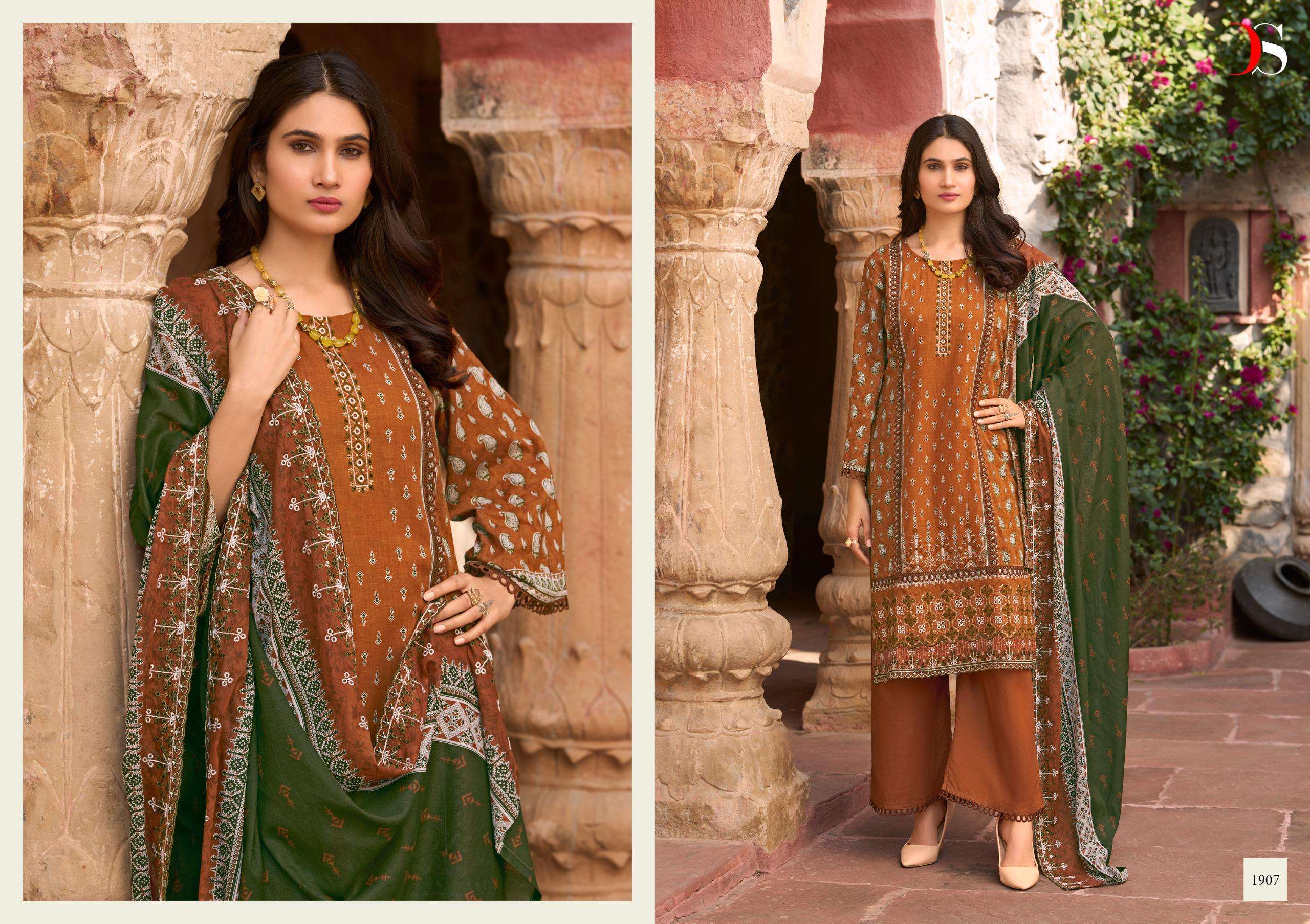DEEPSY SUITS BIN SAEED LAWN COLLECTION VOL 19 COTTON EMBROIDERY WORKS SUIT