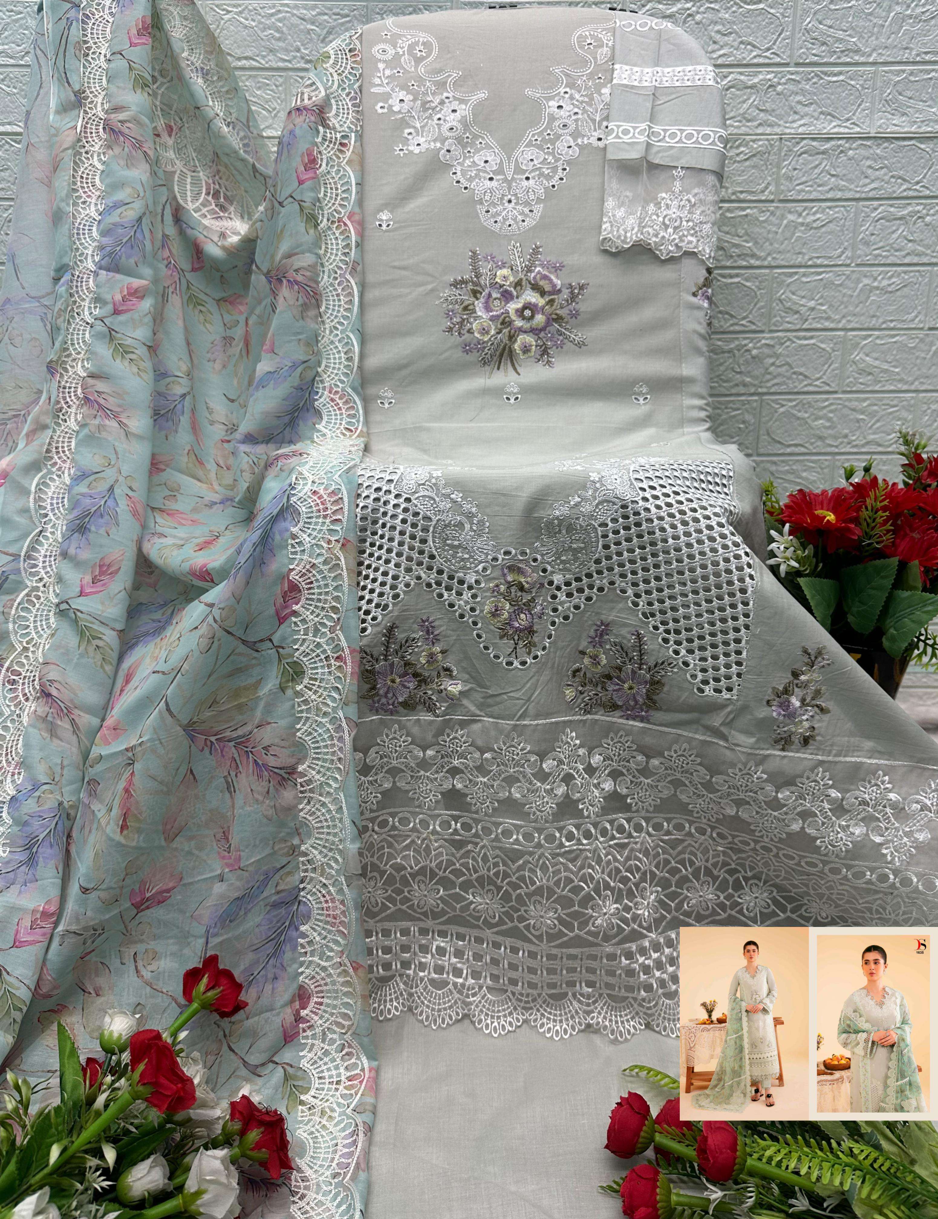 DEEPSY SUITS ELAF LUXURY LAWN COLLECTION VOL 7 COTTON EMBROIDERY DESIGNER WORK SUIT