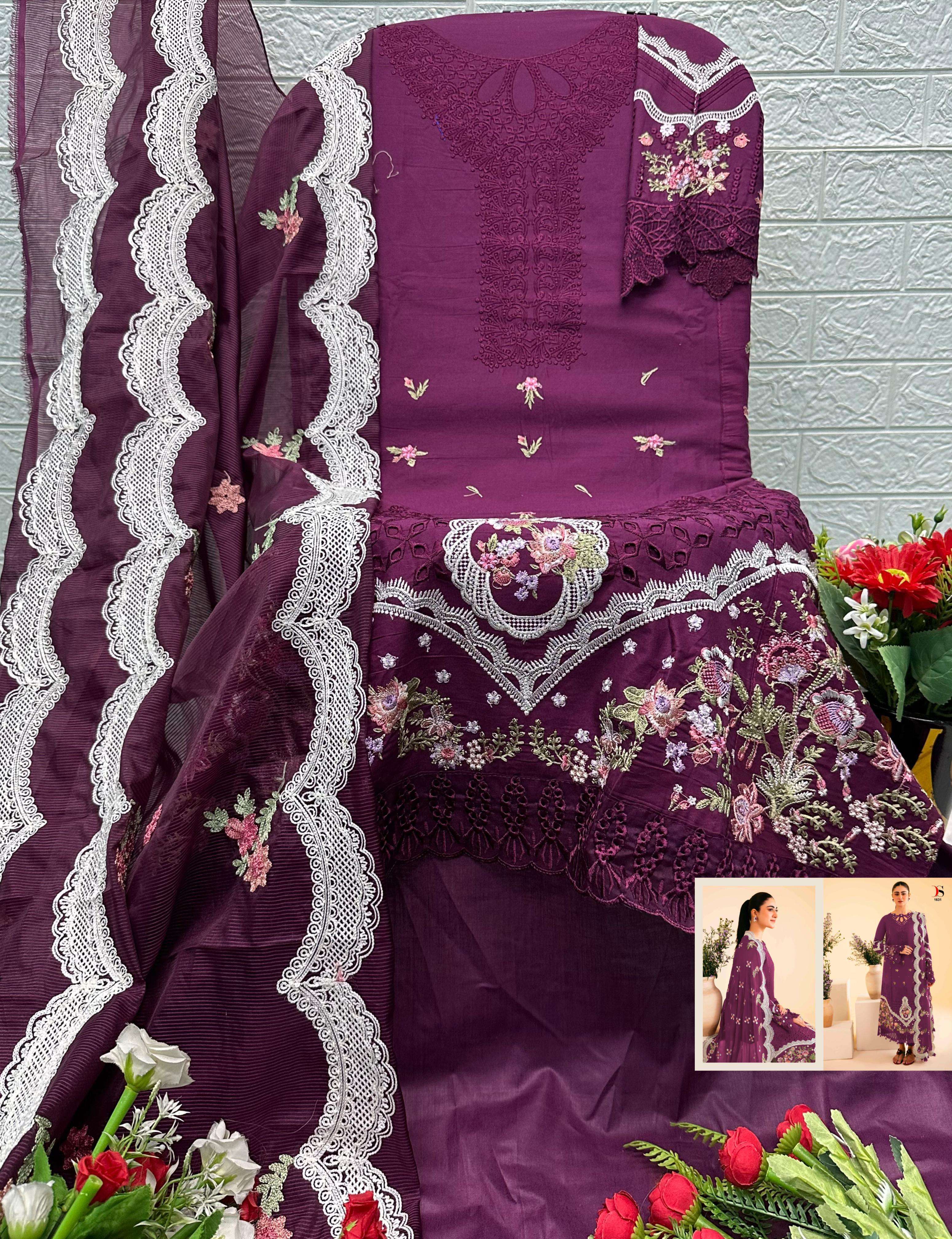 DEEPSY SUITS ELAF LUXURY LAWN COLLECTION VOL 7 COTTON EMBROIDERY DESIGNER WORK SUIT