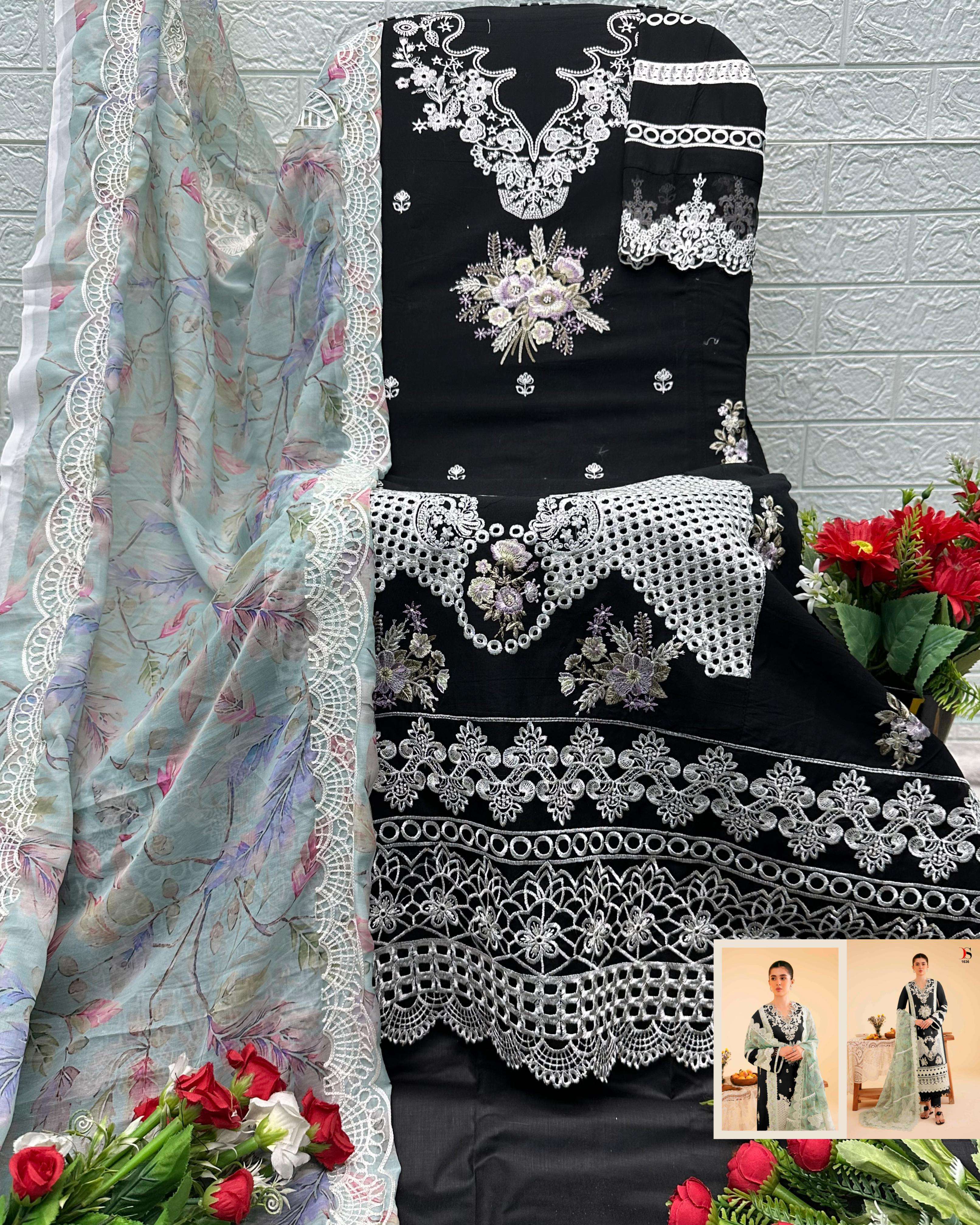 DEEPSY SUITS ELAF LUXURY LAWN COLLECTION VOL 7 COTTON EMBROIDERY DESIGNER WORK SUIT