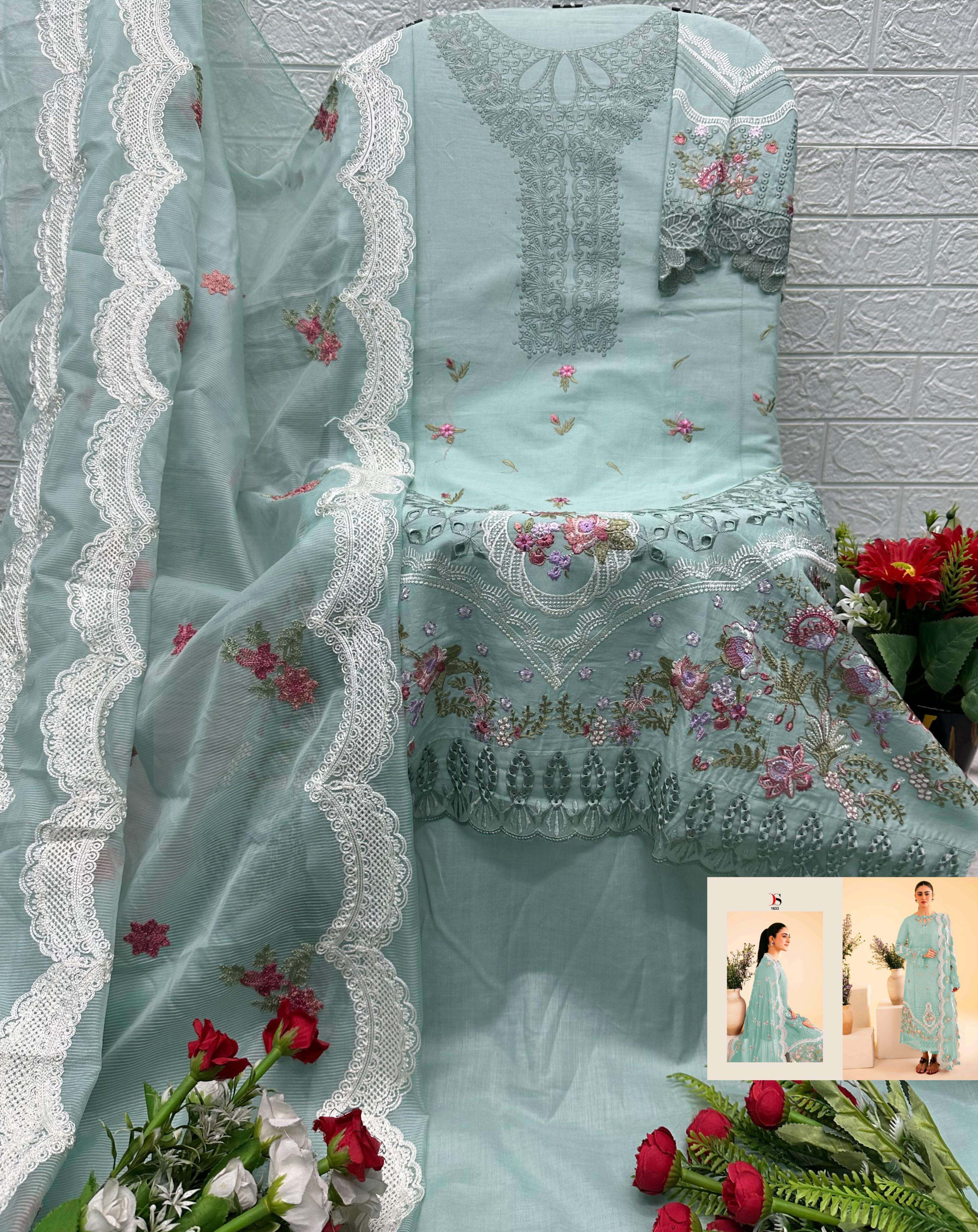 DEEPSY SUITS ELAF LUXURY LAWN COLLECTION VOL 7 COTTON EMBROIDERY DESIGNER WORK SUIT