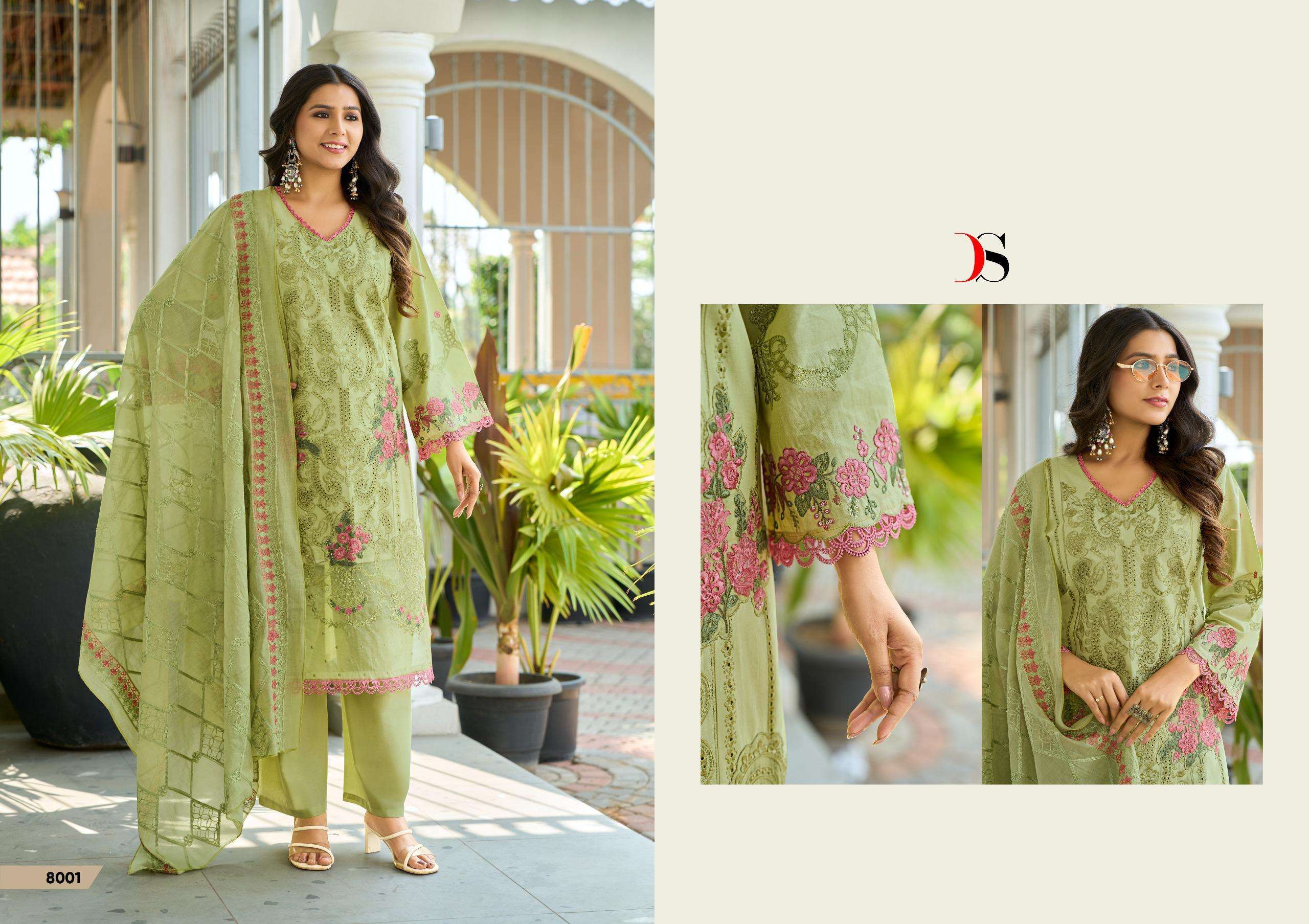 DEEPSY SUITS ELAF LUXURY LAWN COLLECTION VOL 8 COTTON EMBROIDERY DESIGNER WORK SUIT