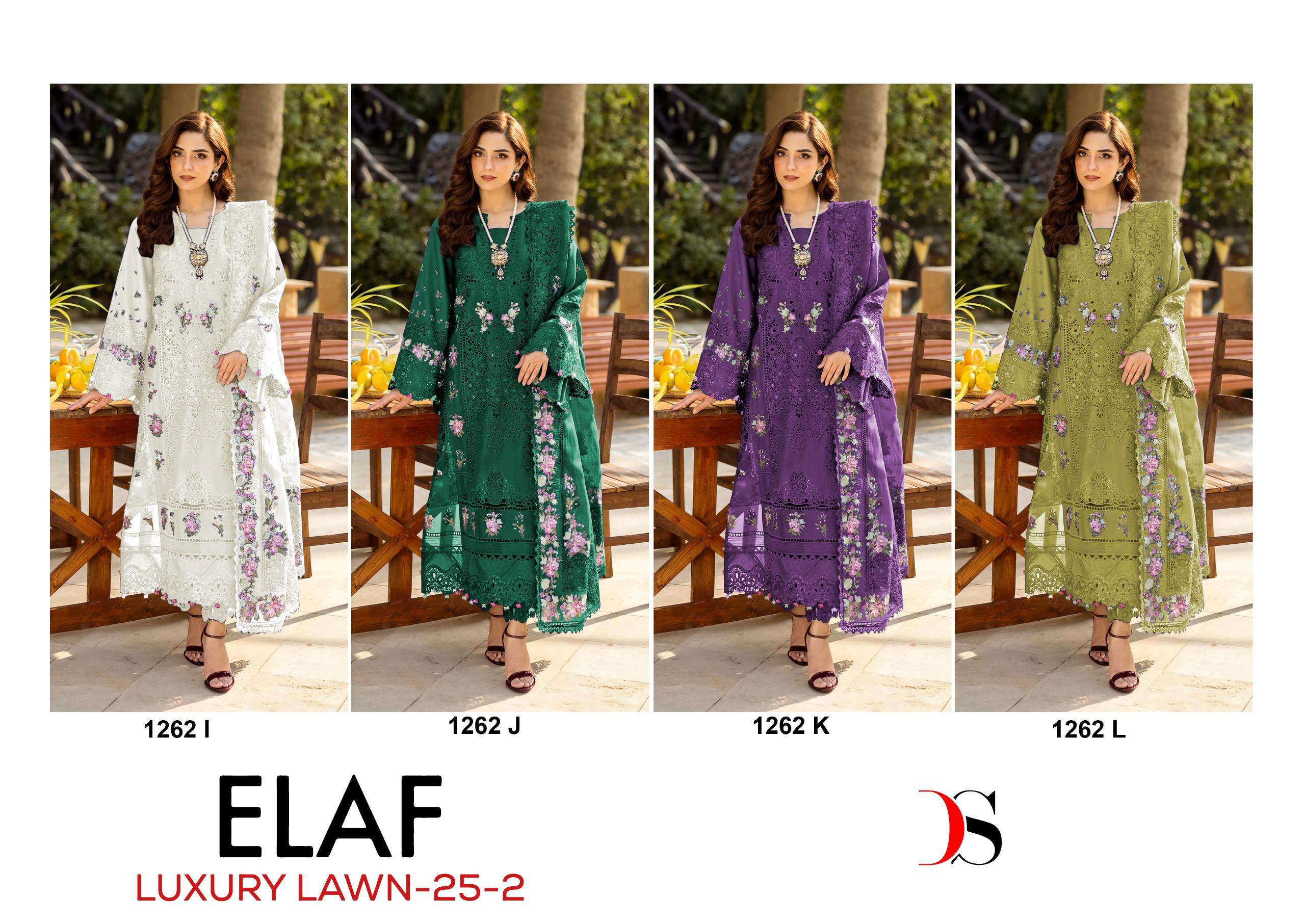 DEEPSY SUITS ELAN LUXURY SUPER HIT D NO 1262 IJKL COTTON EMBROIDERY DESIGNER PAKISTANI SUIT