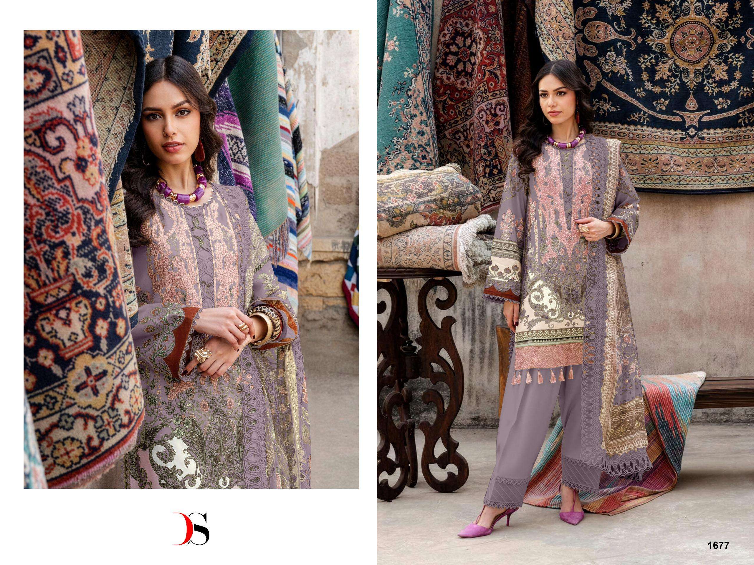 DEEPSY SUITS JADE BLISS LAWN 25 VOL 4 COTTON PATCH EMBROIDERY WORK SALWAR KAMEEZ 
