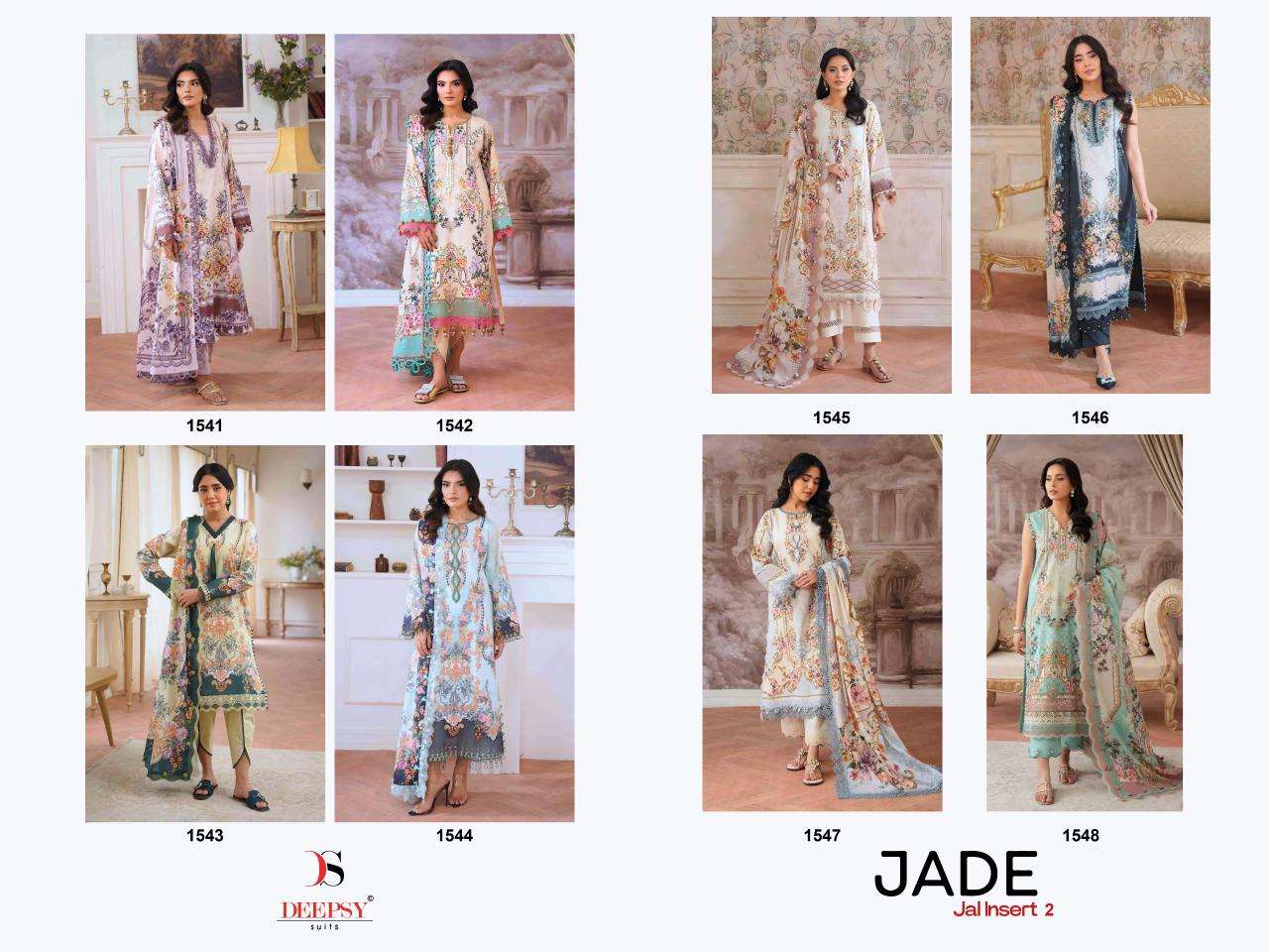 DEEPSY SUITS JADE JAL INSERT VOL 2 COTTON EMBROIDERY WORK SALWAR KAMEEZ 