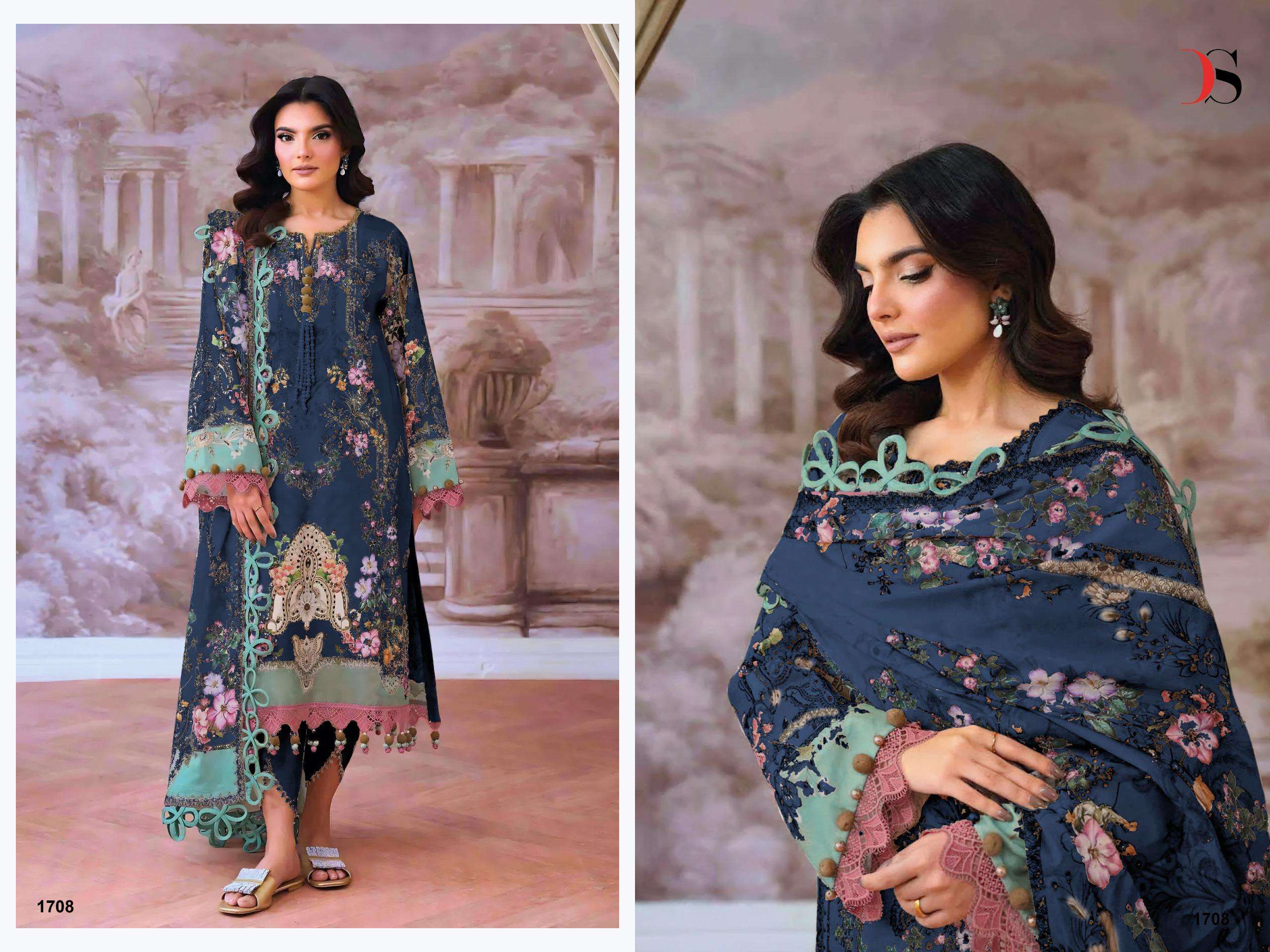 DEEPSY SUITS JADE JAL INSERT VOL 3 COTTON PATCH EMBROIDERY WORK SALWAR KAMEEZ