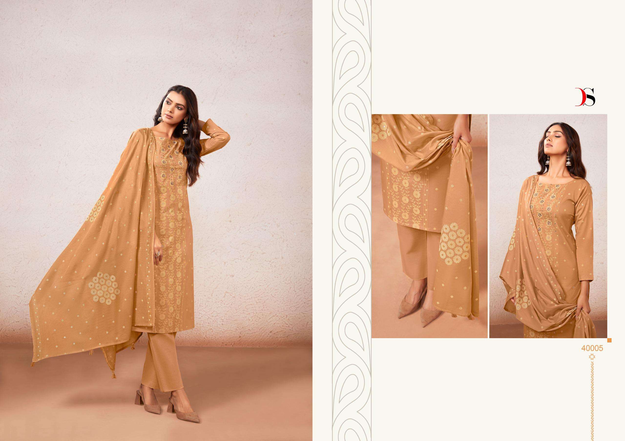 DEEPSY SUITS KASTI COTTON WITH HAND EMBROIDERY DESIGNER WORK SUIT