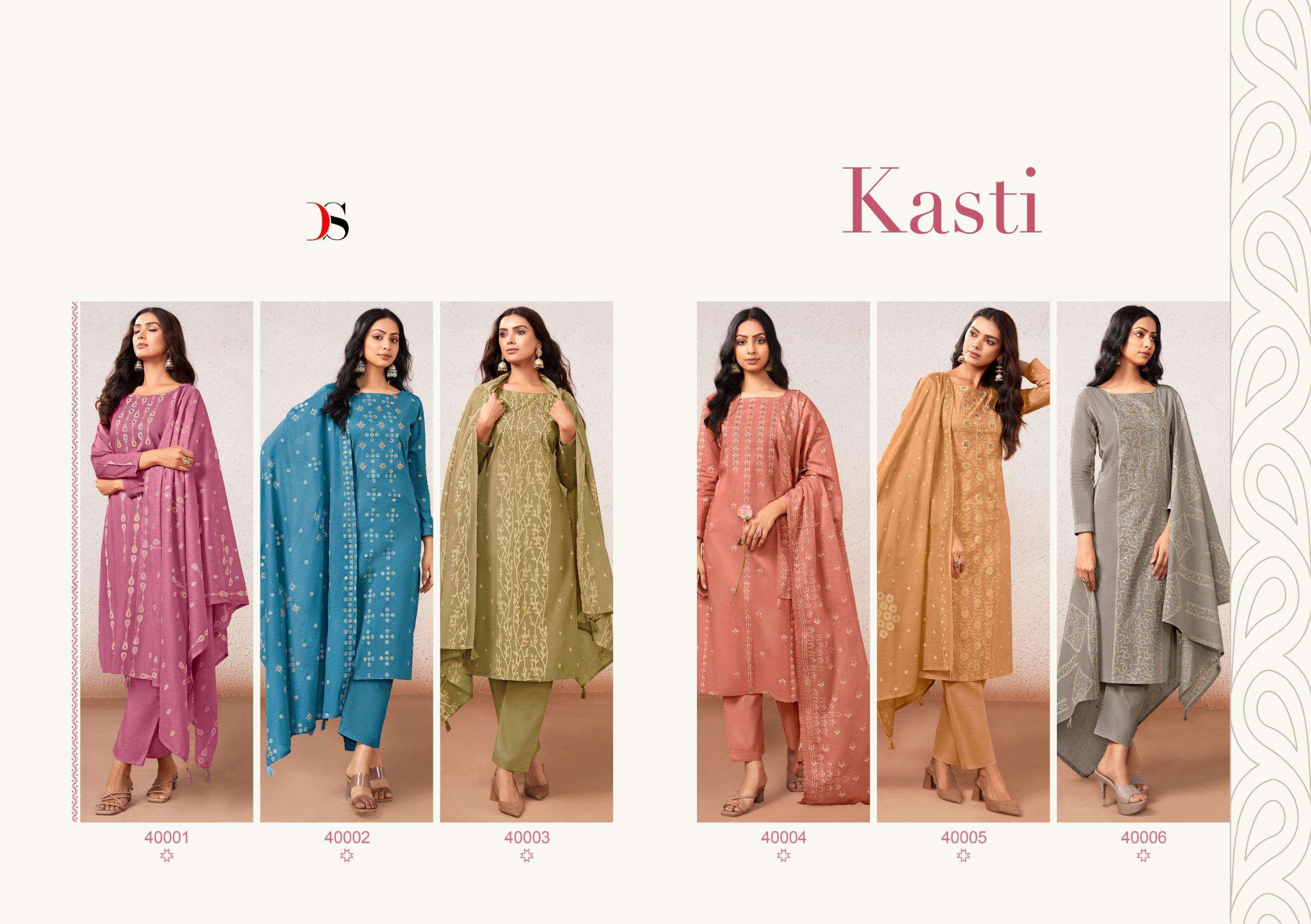 DEEPSY SUITS KASTI COTTON WITH HAND EMBROIDERY DESIGNER WORK SUIT